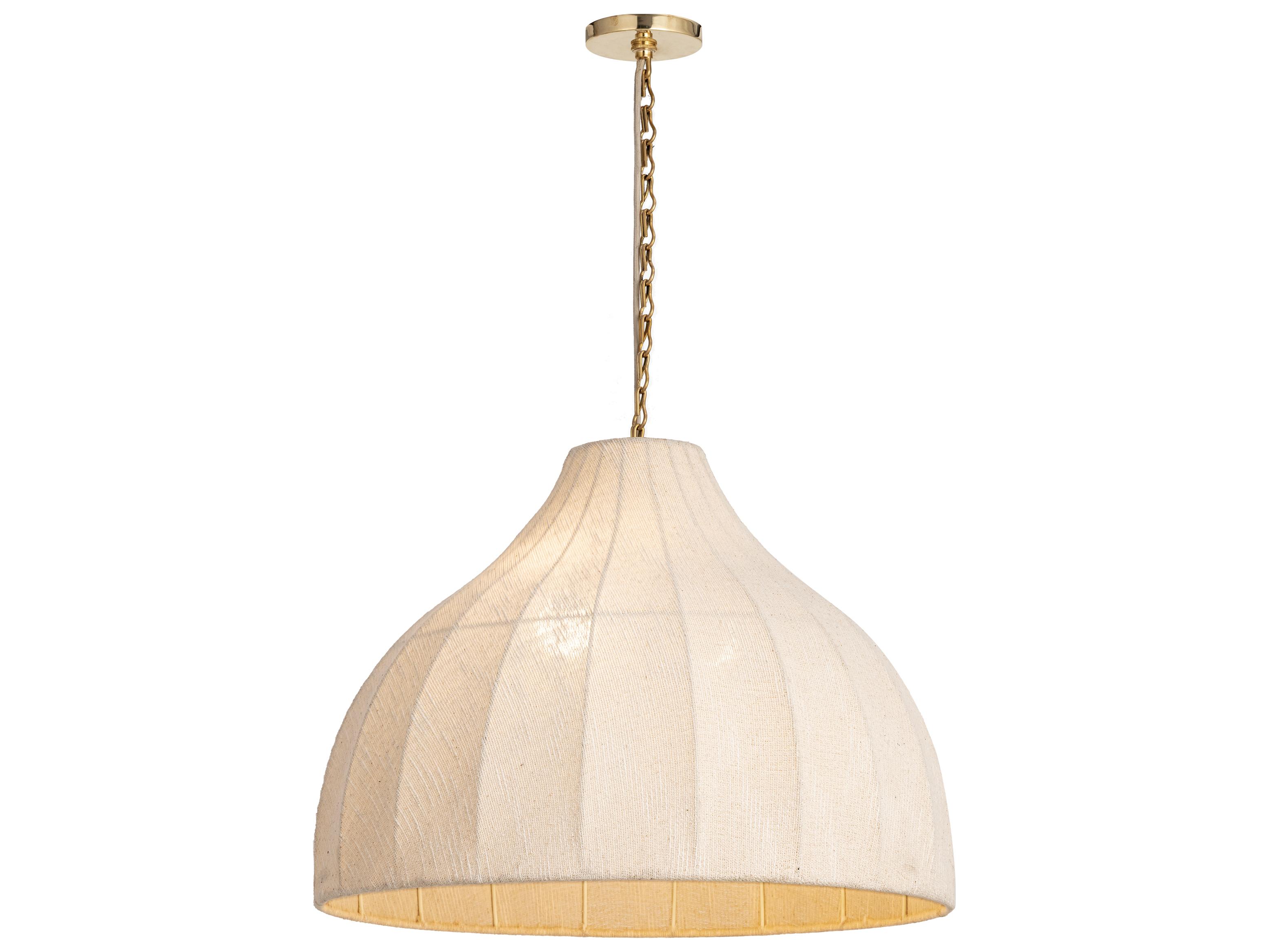 Maxim Lighting Hearthveil 1-Light Natural Aged Brass Pendant