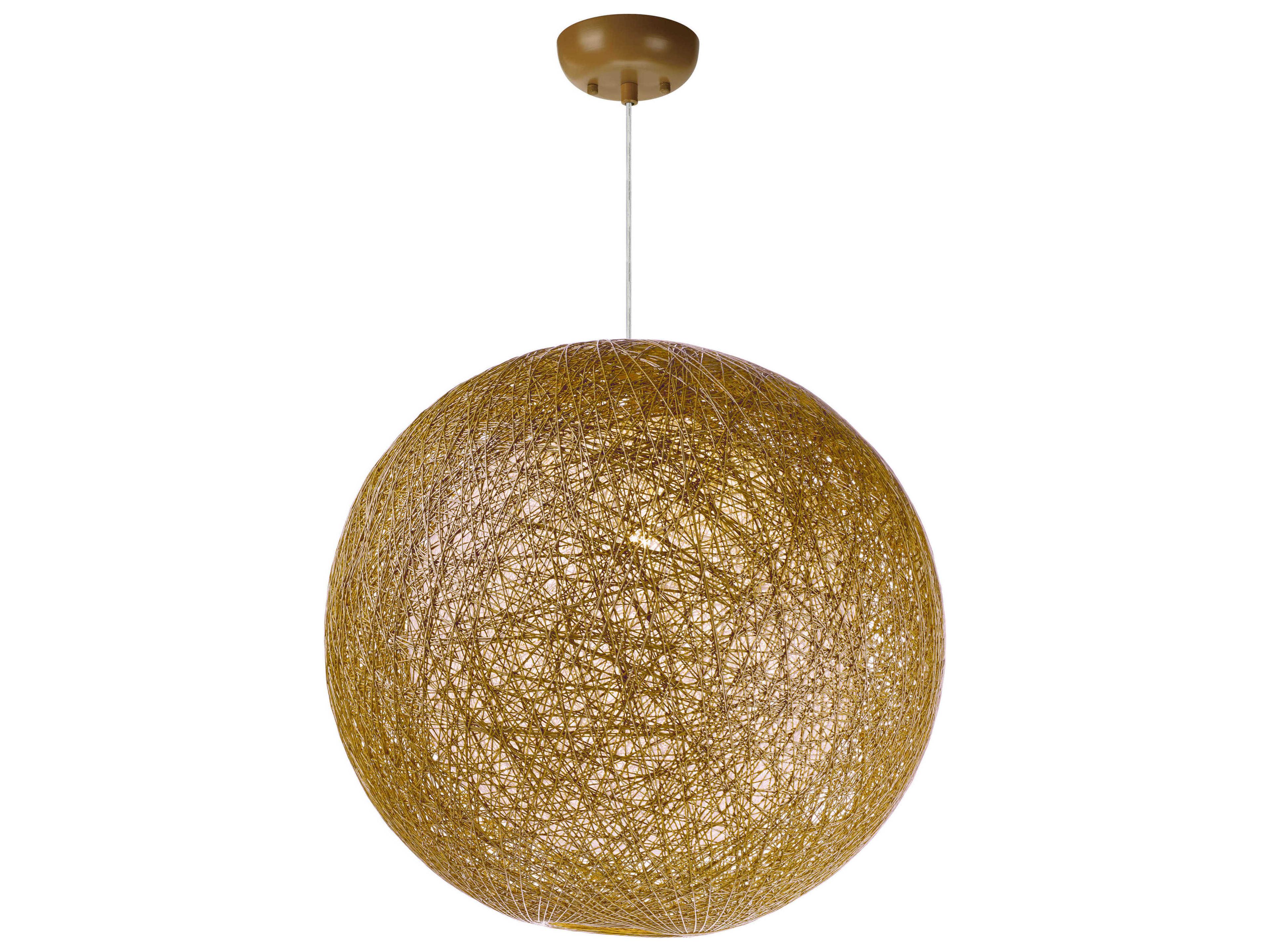 Maxim Lighting Bali 1-Light Natural Brown Globe Round Pendant