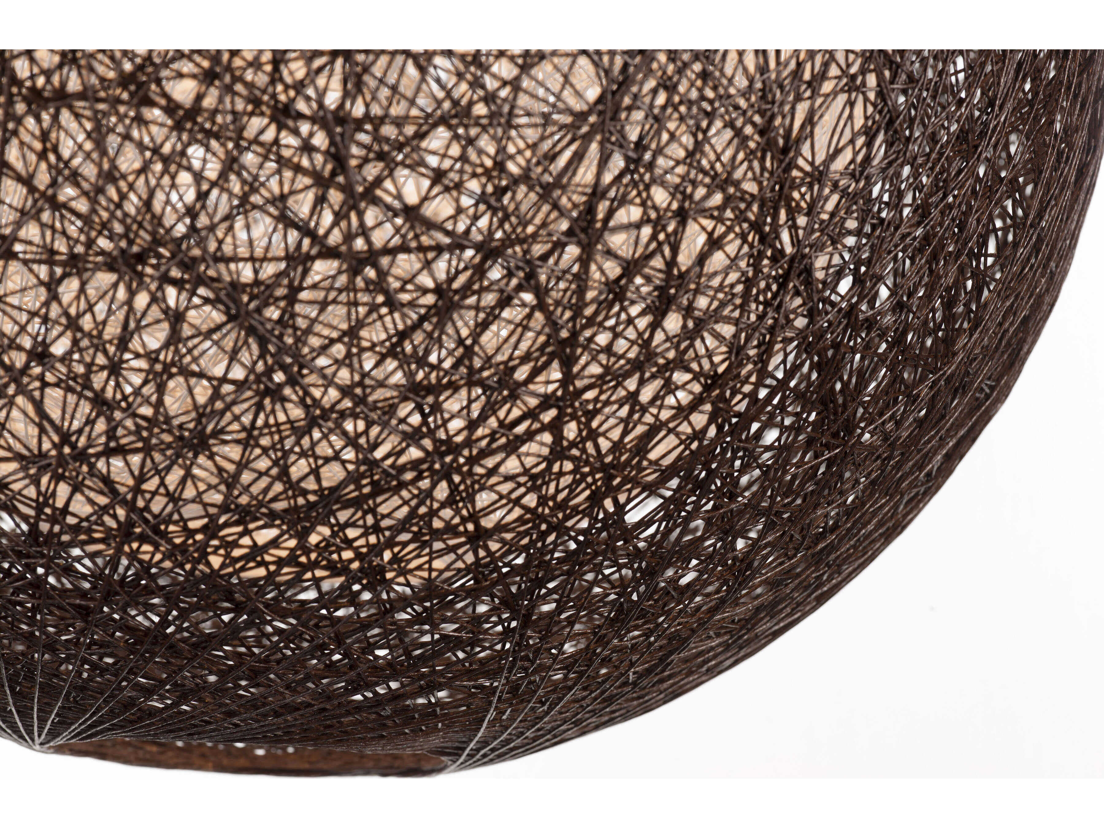 Maxim Lighting Bali 1-Light Chocolate Brown Globe Round Pendant