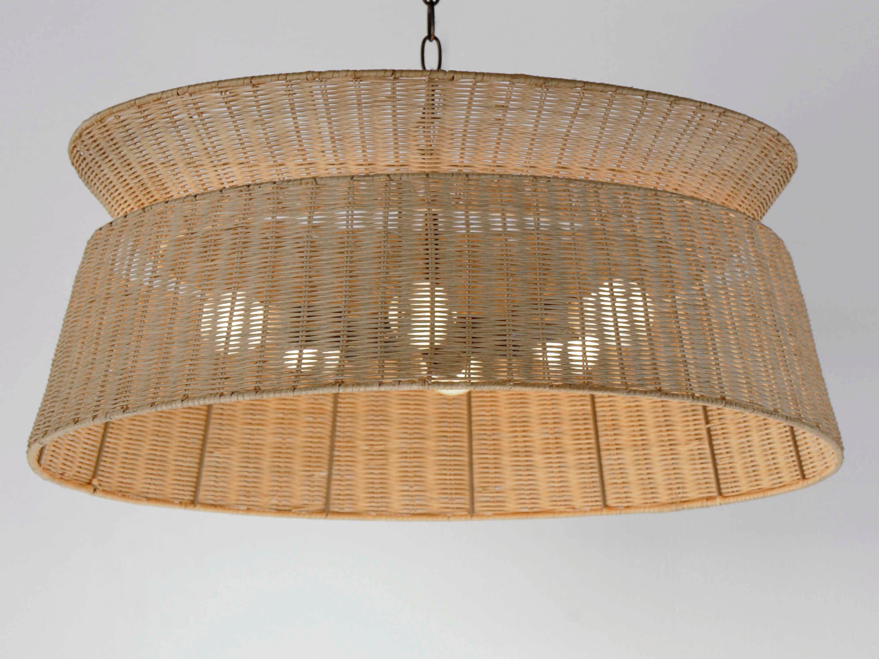 Maxim Lighting Tahiti 6-Light Dark Bronze Drum Round Chandelier