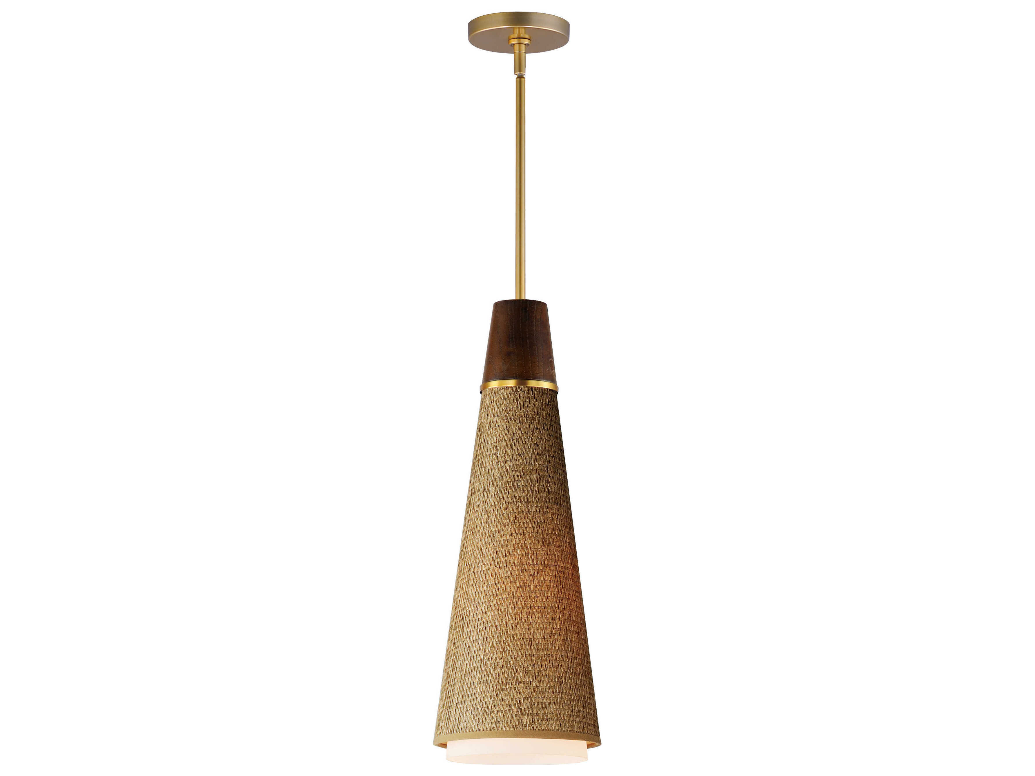 Maxim Lighting Sumatra 1-Light Natural Aged Brass Mini Pendant
