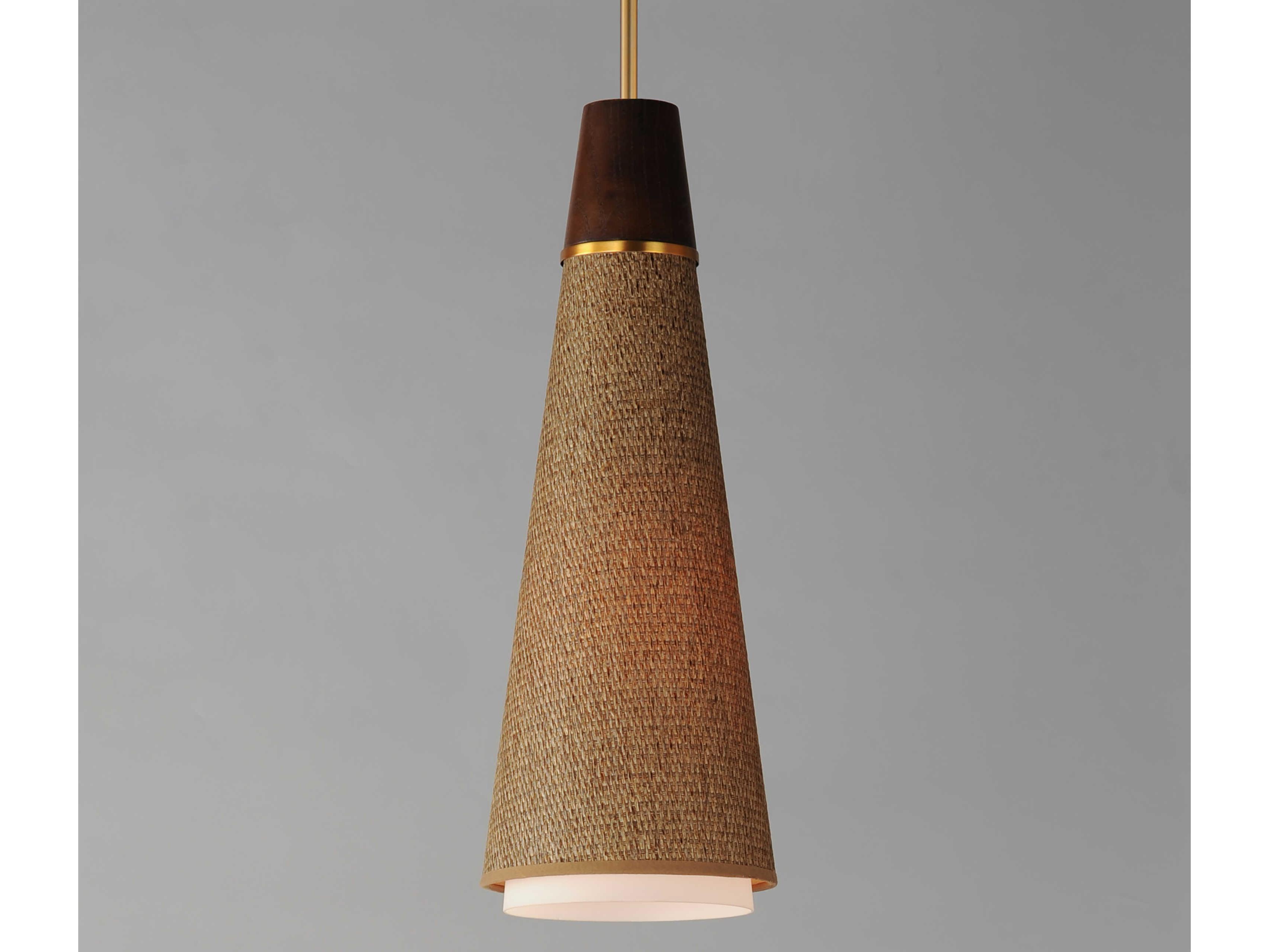 Maxim Lighting Sumatra 1-Light Natural Aged Brass Mini Pendant