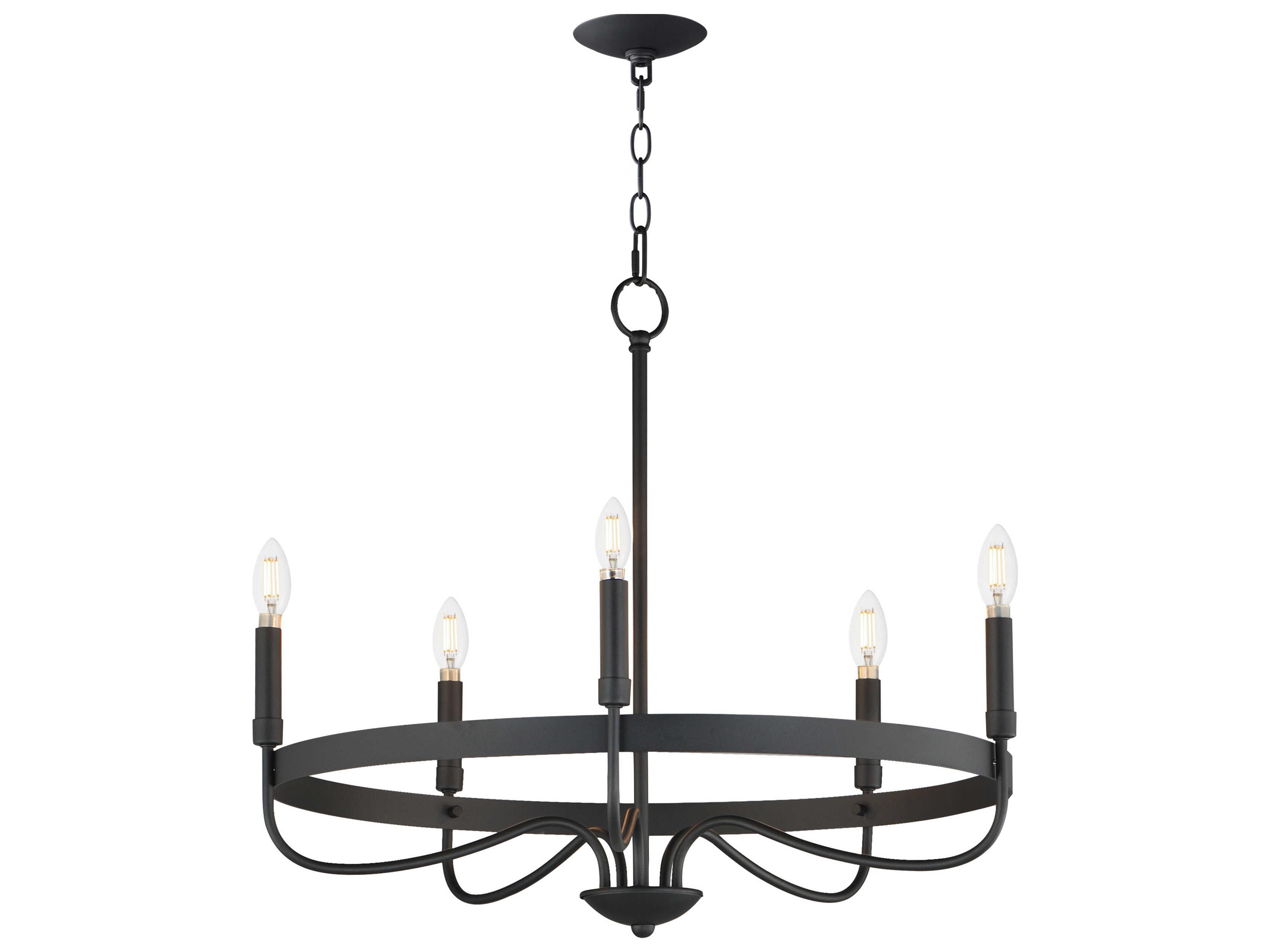 Maxim Lighting Frankie 5-Light Black Candelabra Chandelier