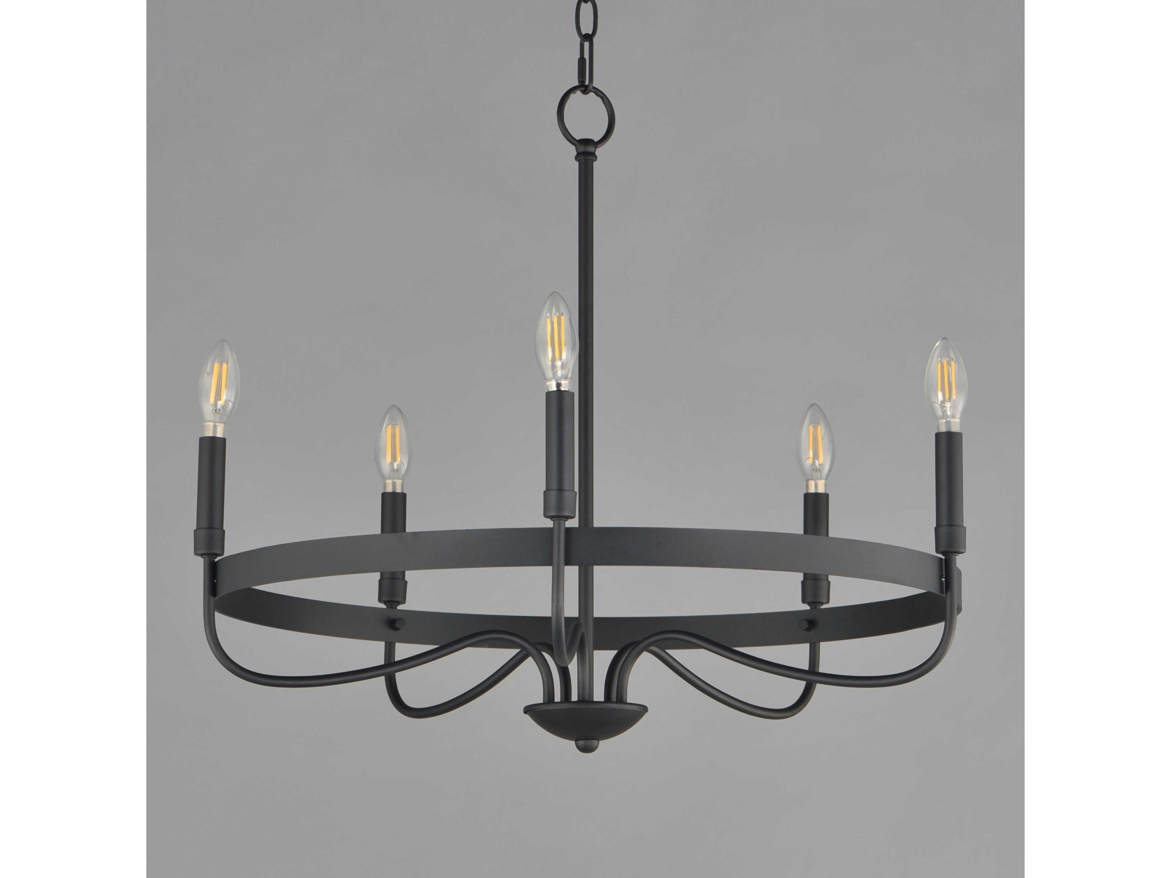 Maxim Lighting Frankie 5-Light Black Candelabra Chandelier