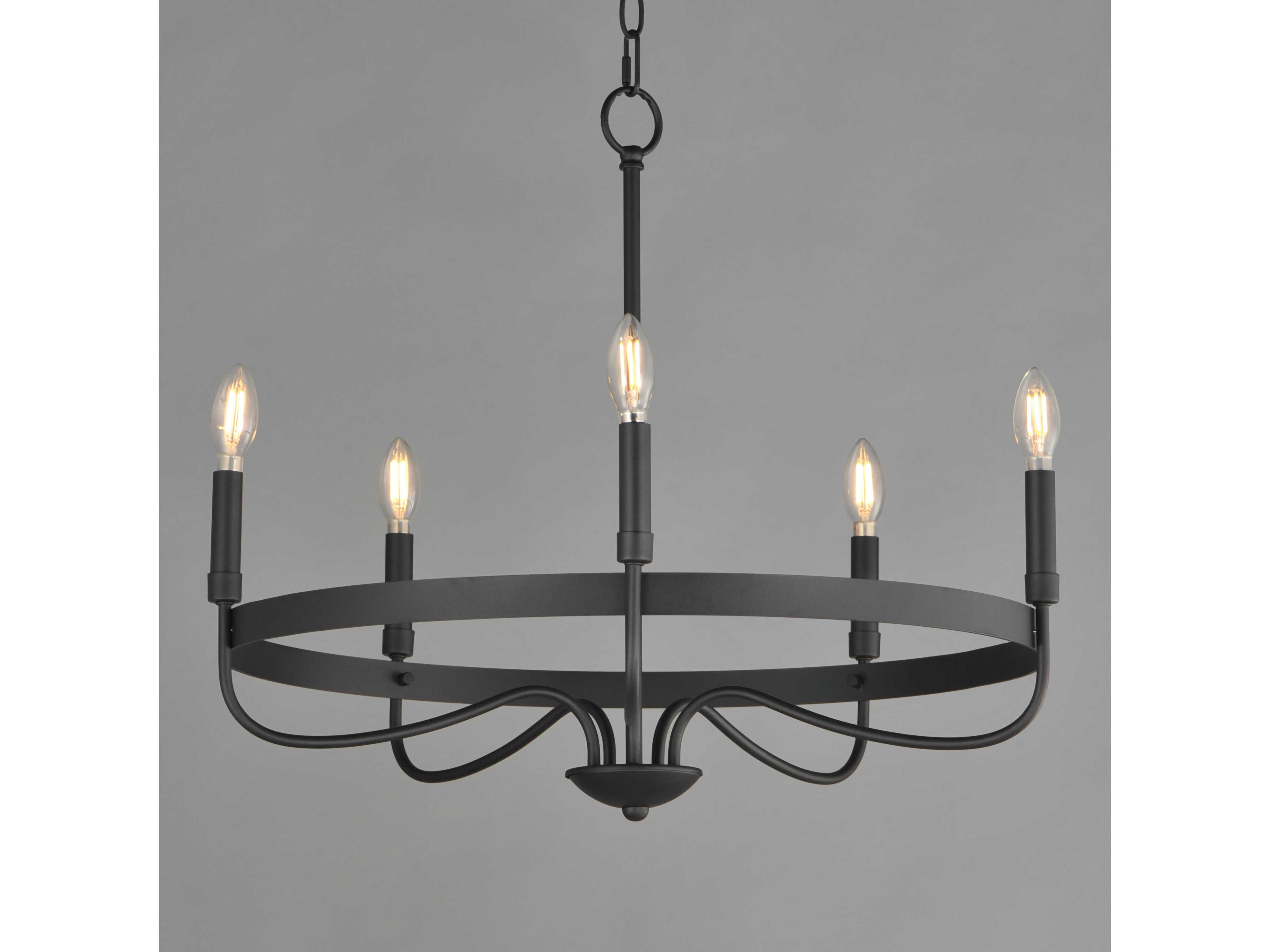 Maxim Lighting Frankie 5-Light Black Candelabra Chandelier
