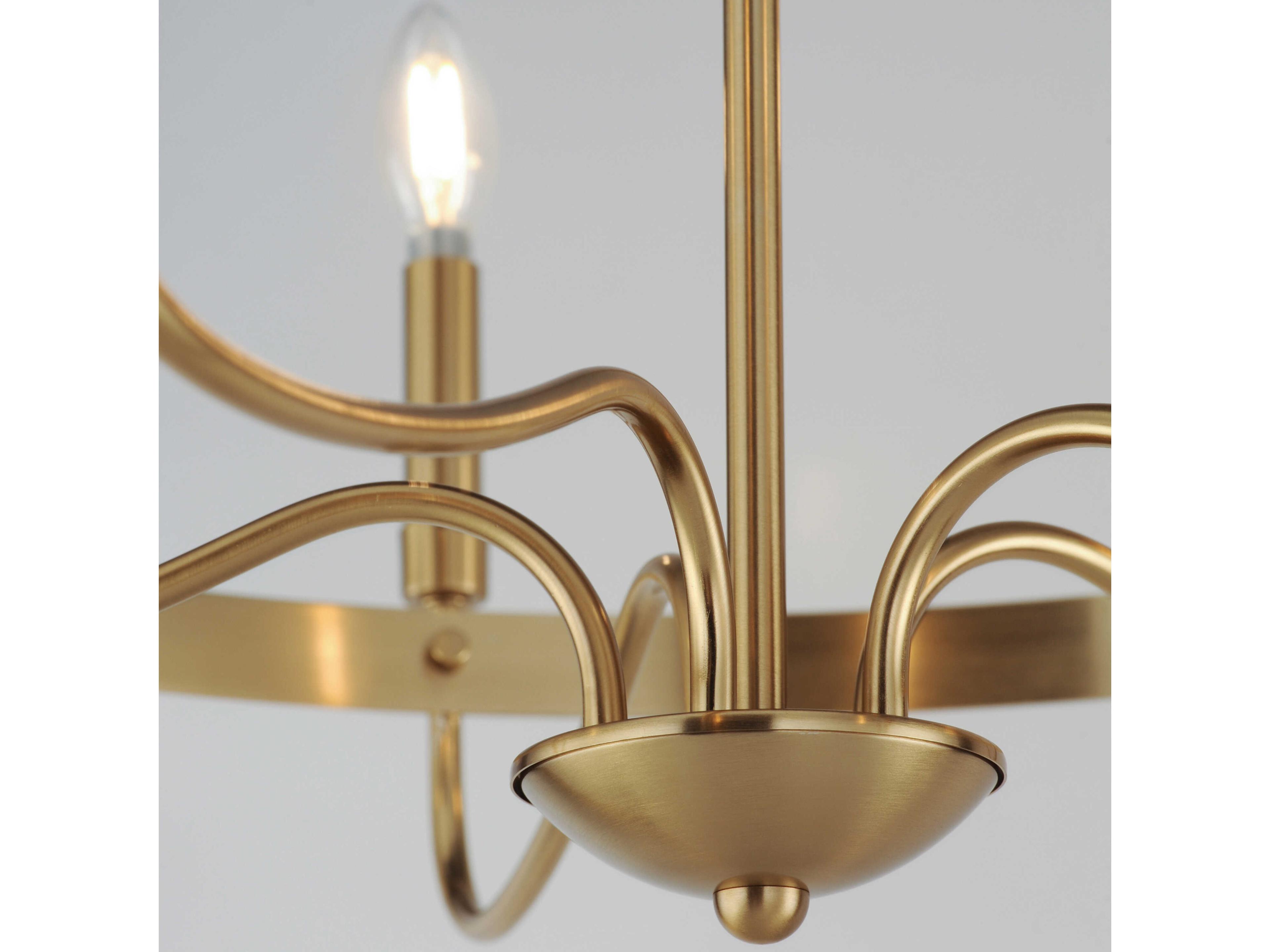 Maxim Lighting Frankie 5-Light Heritage Brass Candelabra Chandelier