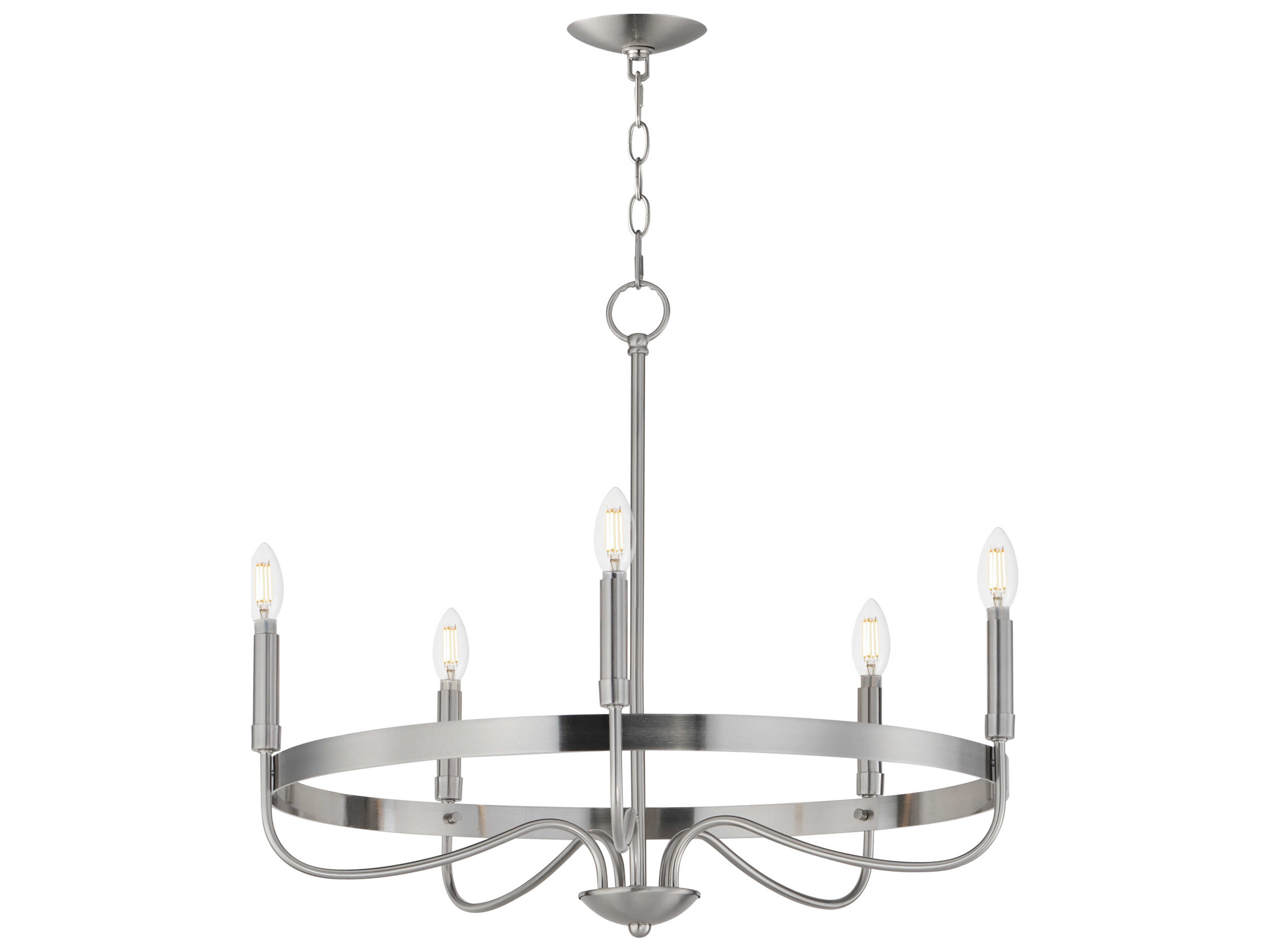 Maxim Lighting Frankie 5-Light Satin Nickel Candelabra Chandelier