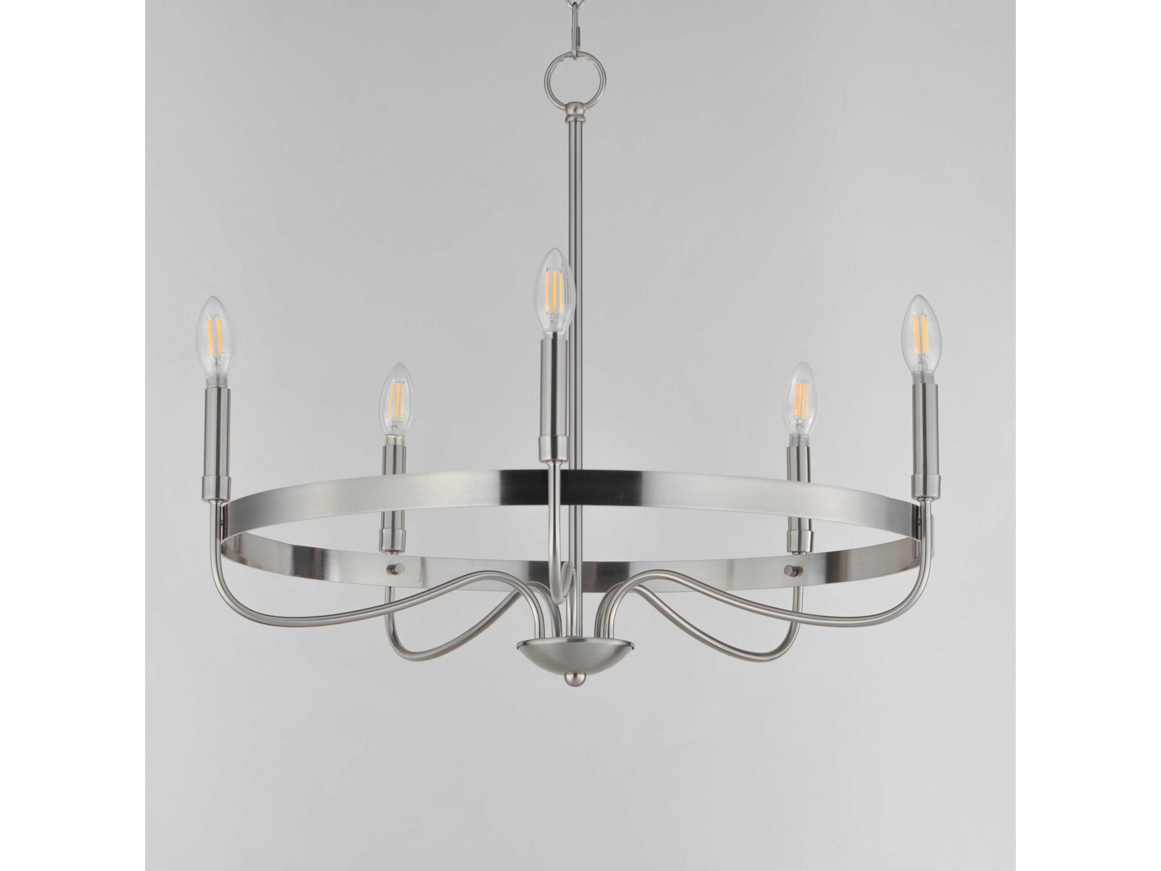 Maxim Lighting Frankie 5-Light Satin Nickel Candelabra Chandelier