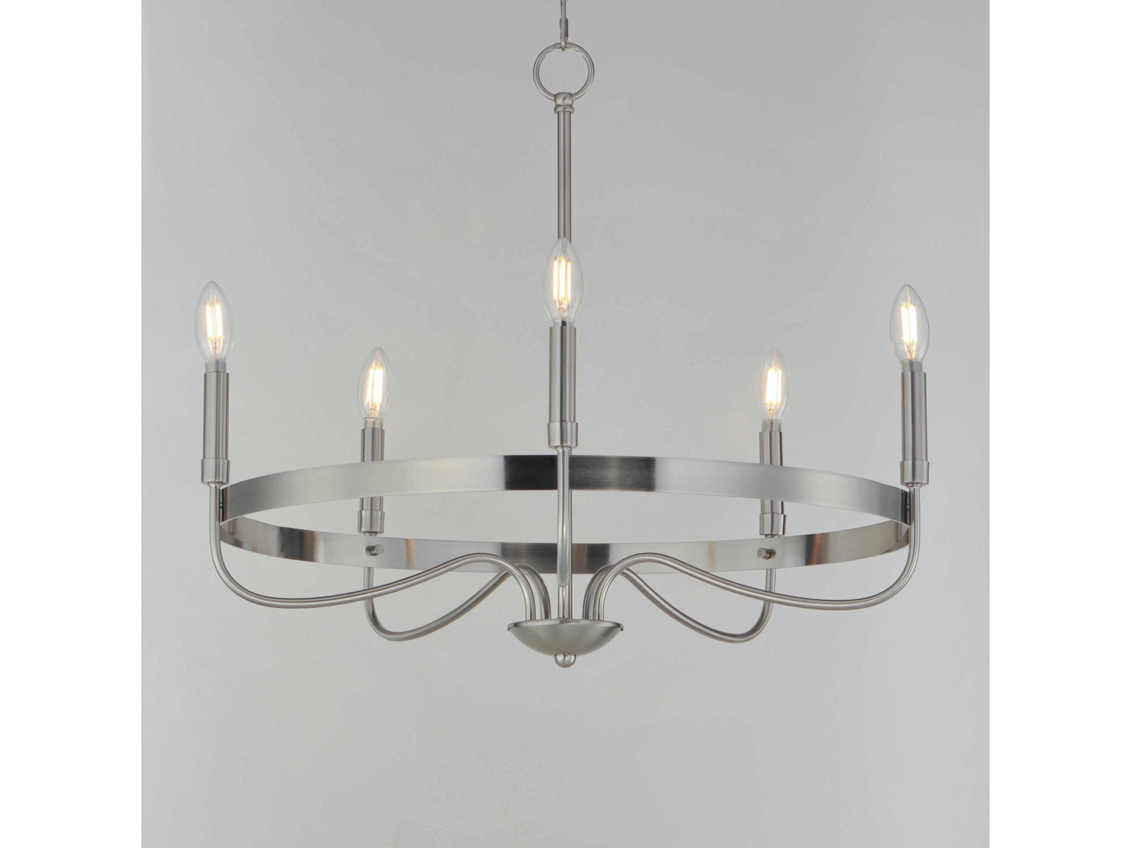 Maxim Lighting Frankie 5-Light Satin Nickel Candelabra Chandelier