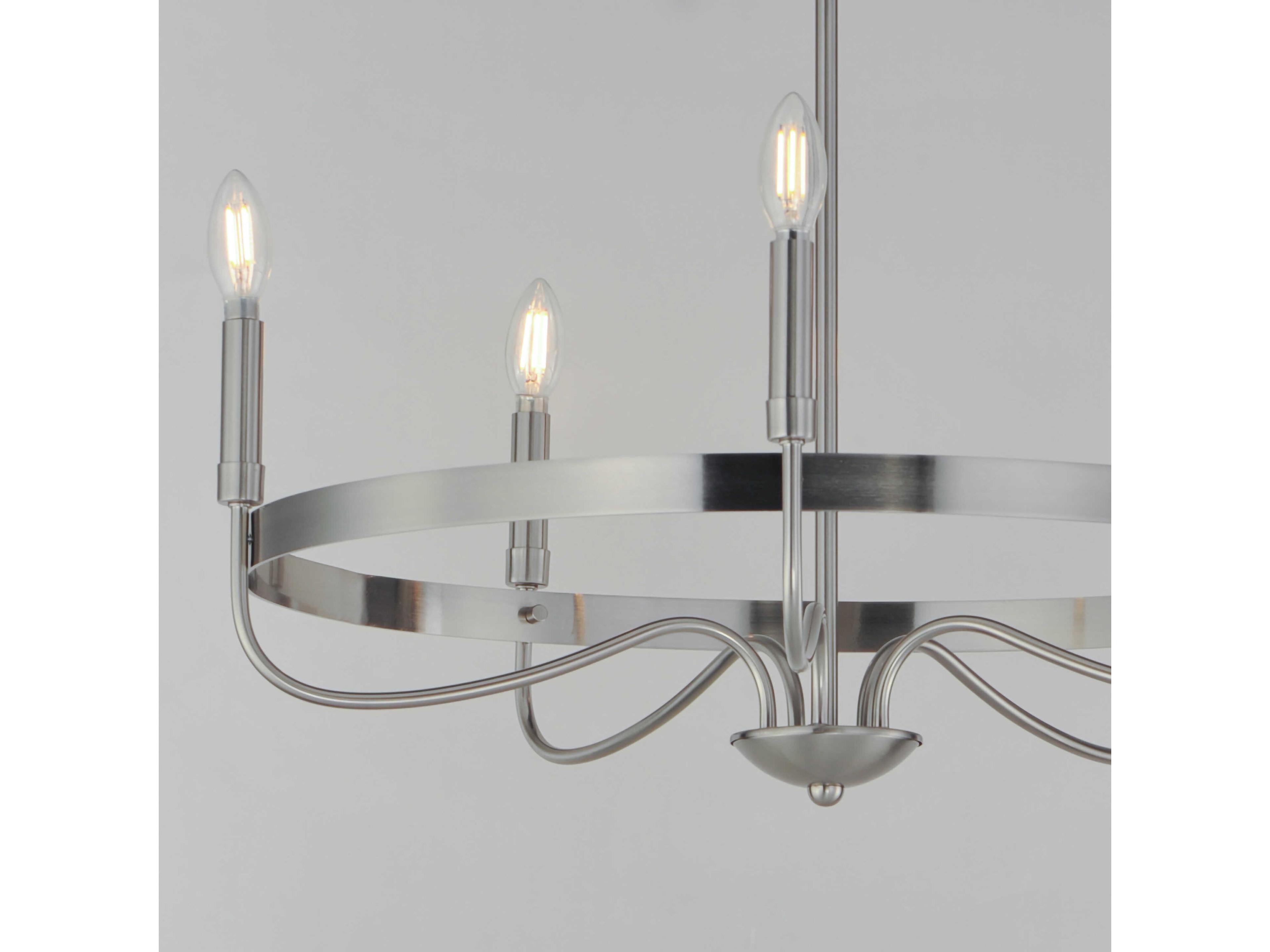 Maxim Lighting Frankie 5-Light Satin Nickel Candelabra Chandelier
