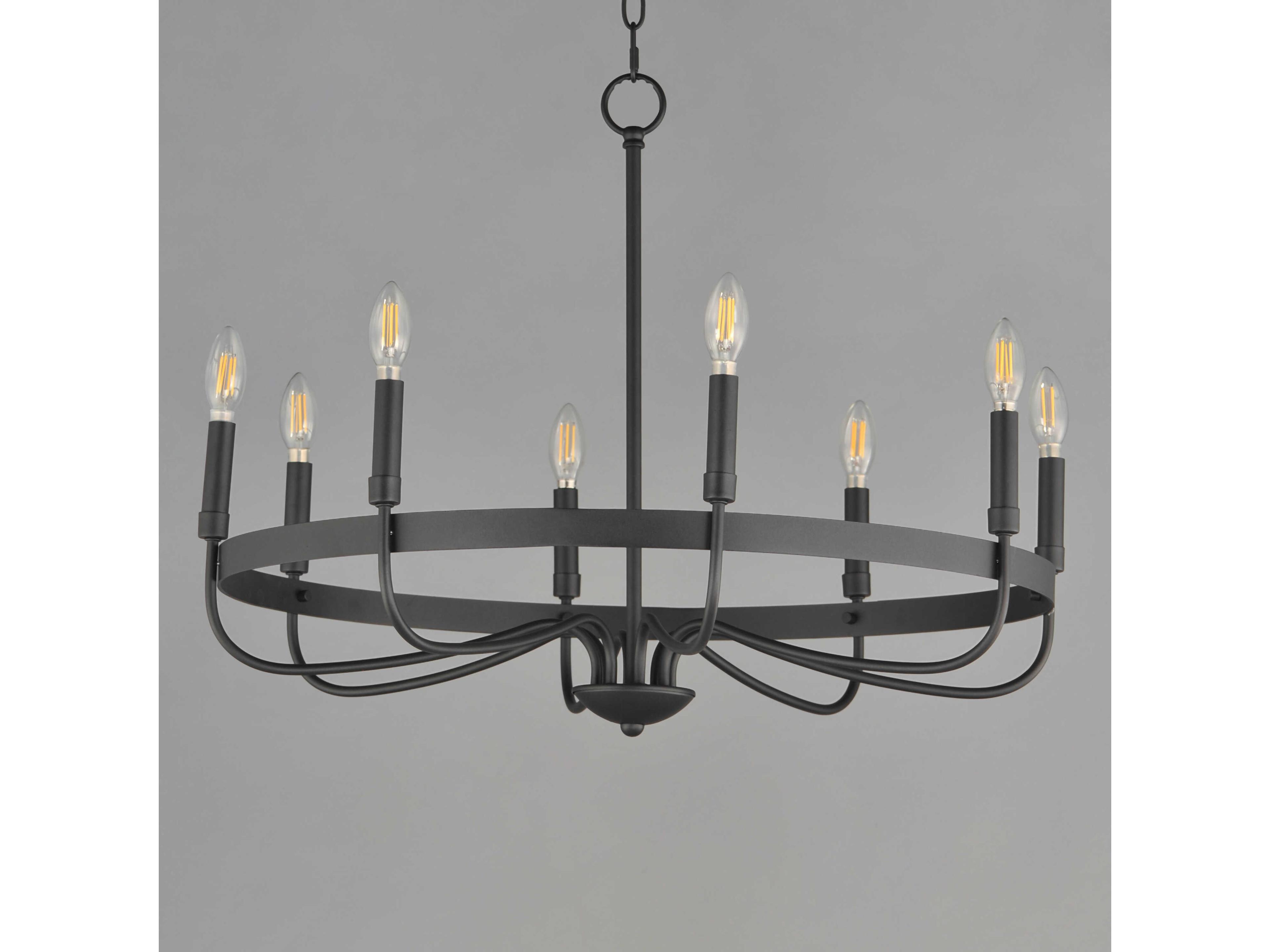 Maxim Lighting Frankie 8-Light Black Candelabra Chandelier