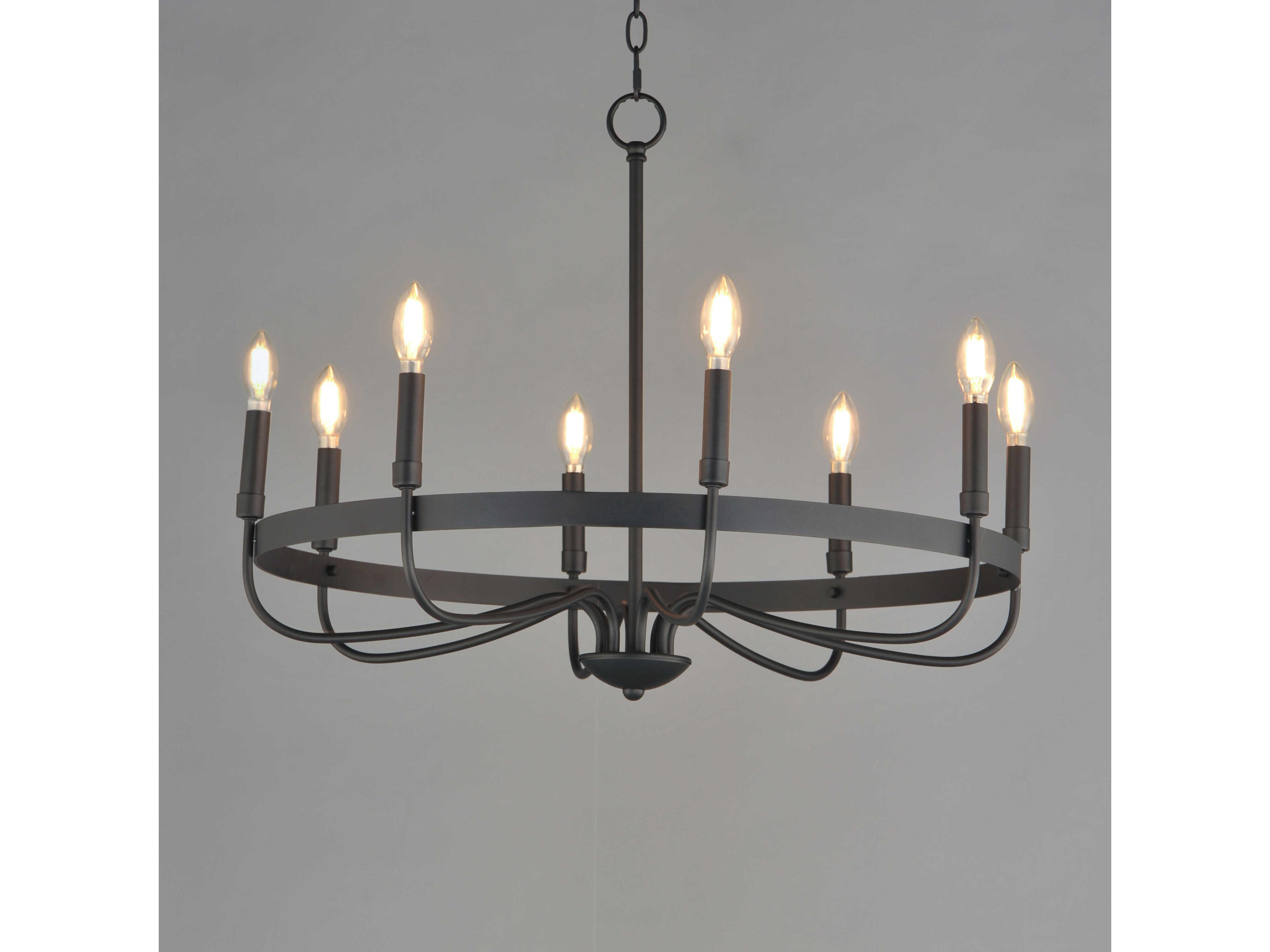 Maxim Lighting Frankie 8-Light Black Candelabra Chandelier