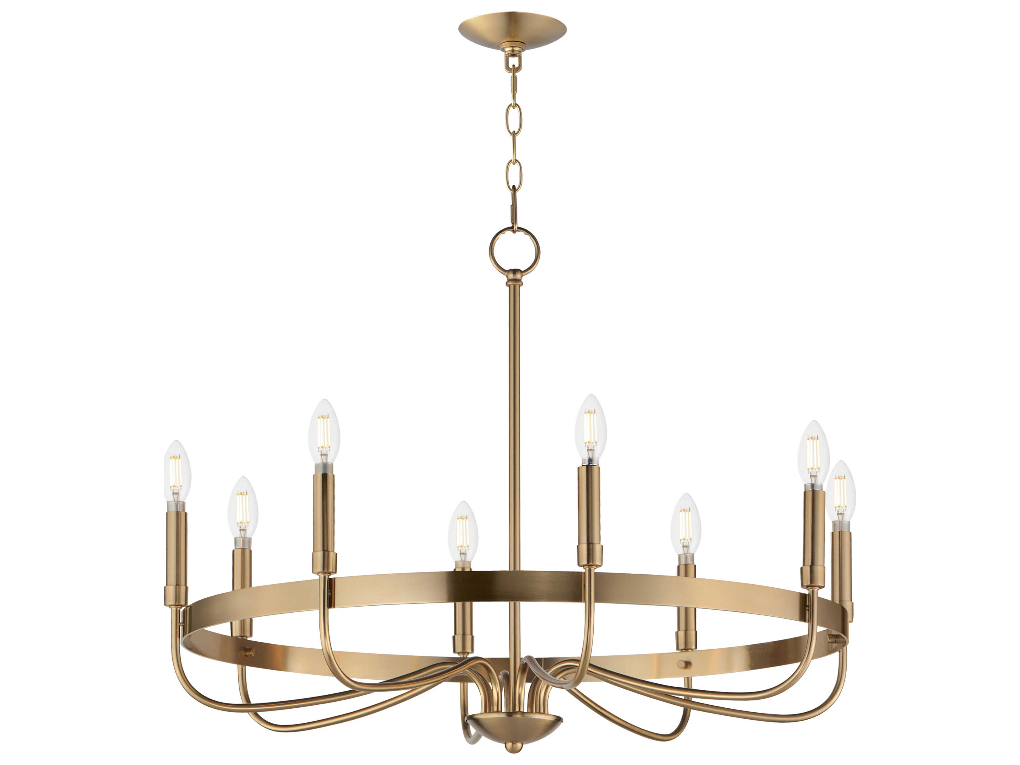 Maxim Lighting Frankie 8-Light Heritage Brass Candelabra Chandelier