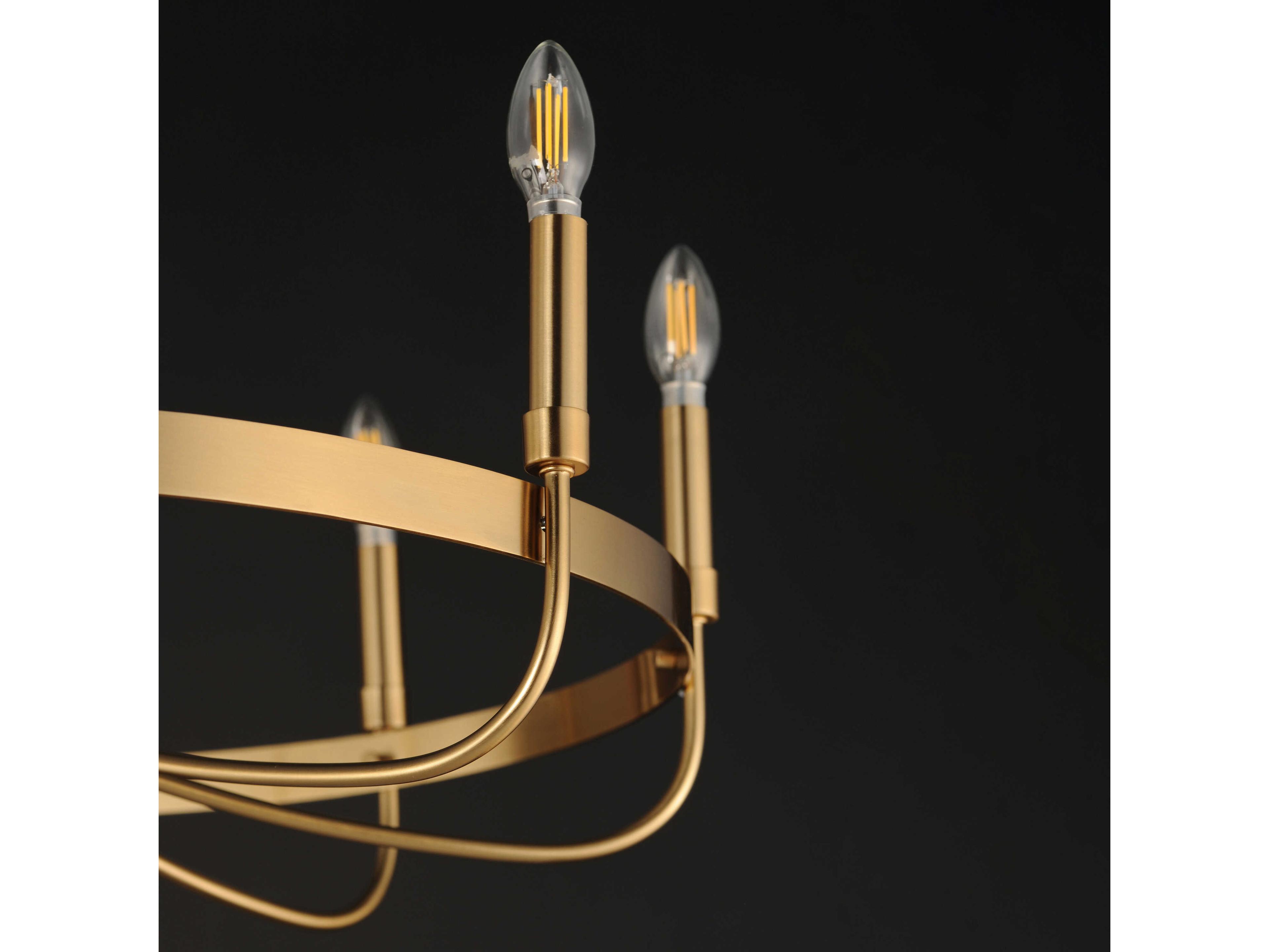 Maxim Lighting Frankie 8-Light Heritage Brass Candelabra Chandelier