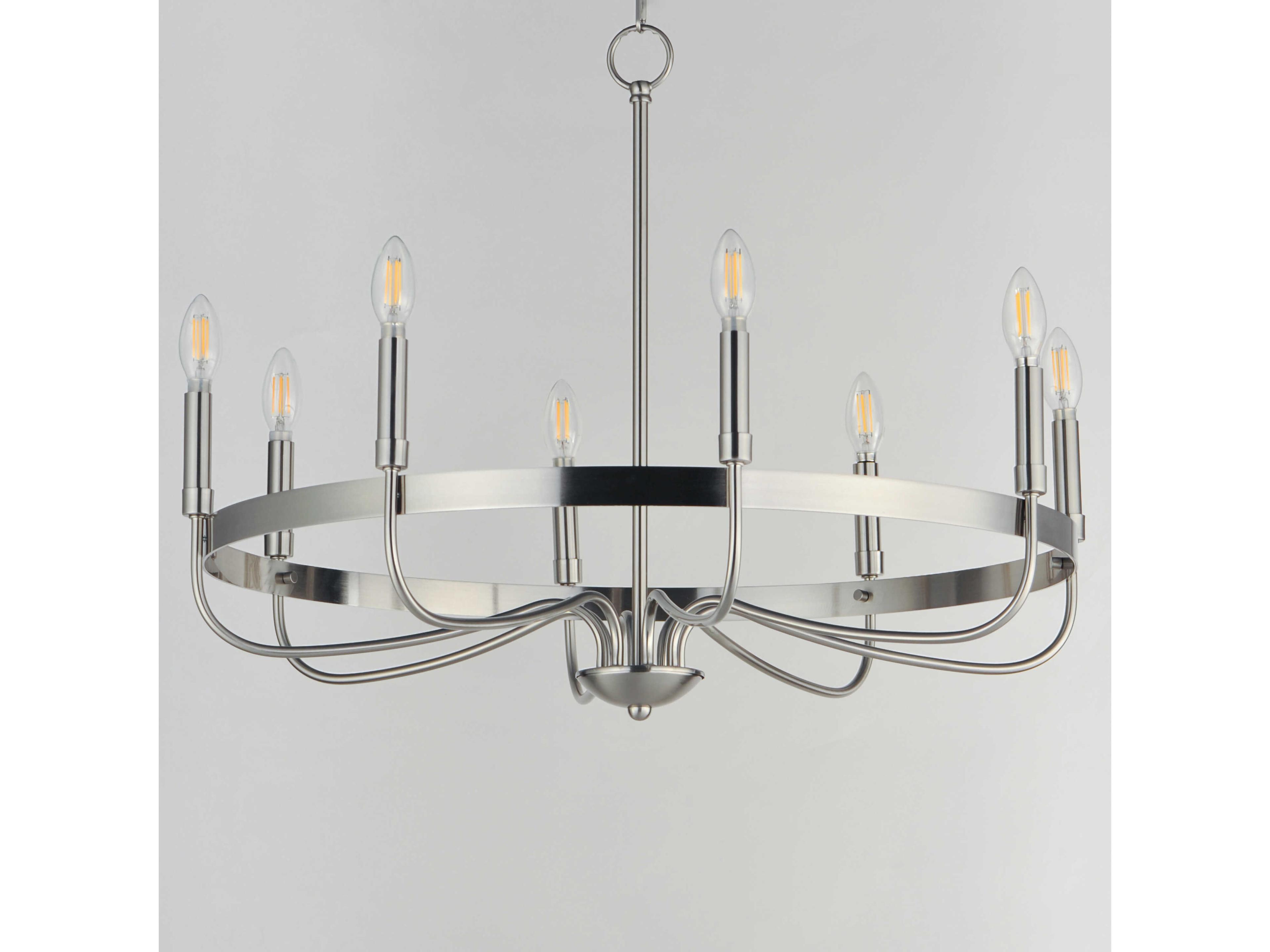 Maxim Lighting Frankie 8-Light Satin Nickel Candelabra Chandelier