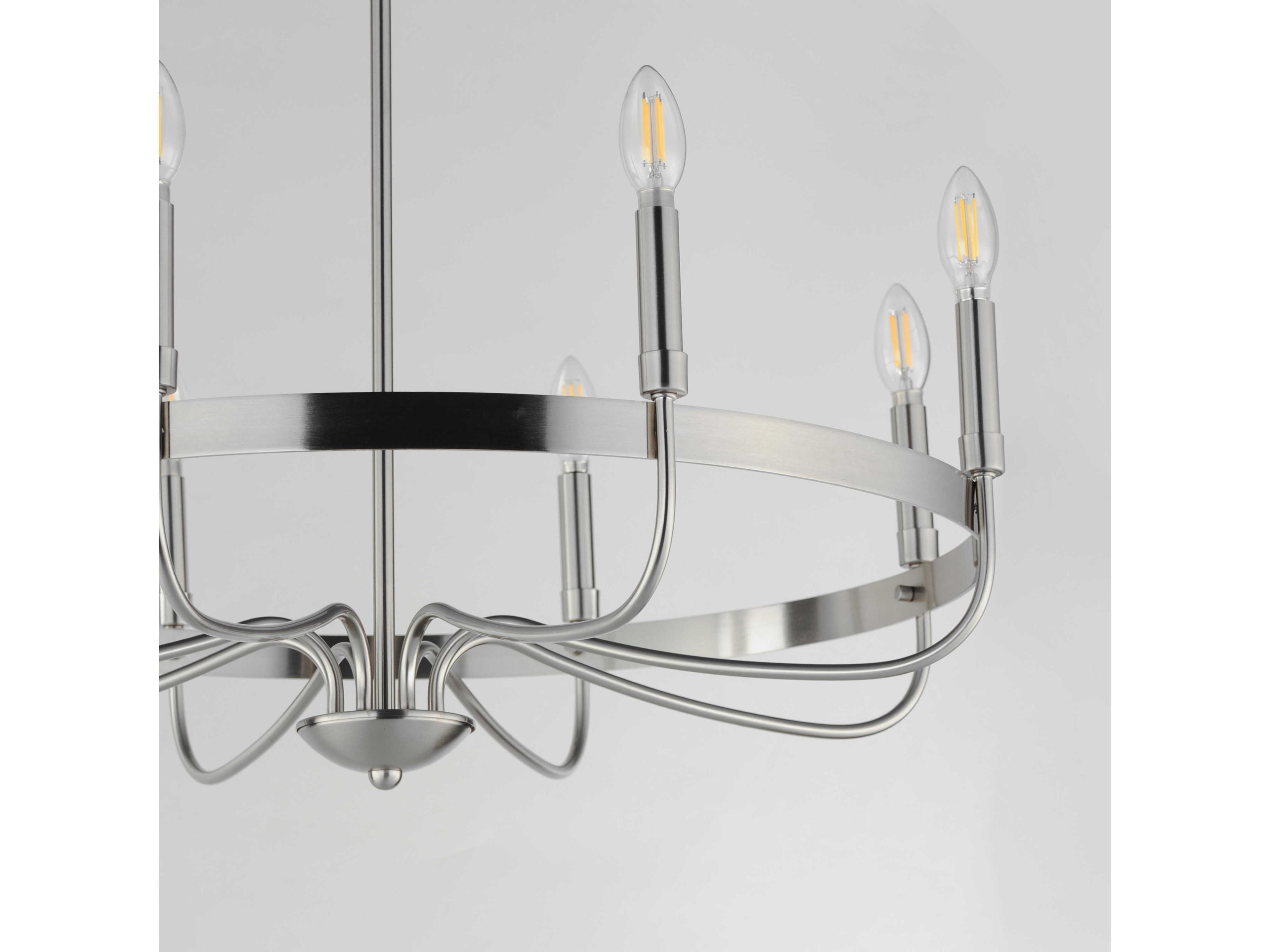 Maxim Lighting Frankie 8-Light Satin Nickel Candelabra Chandelier