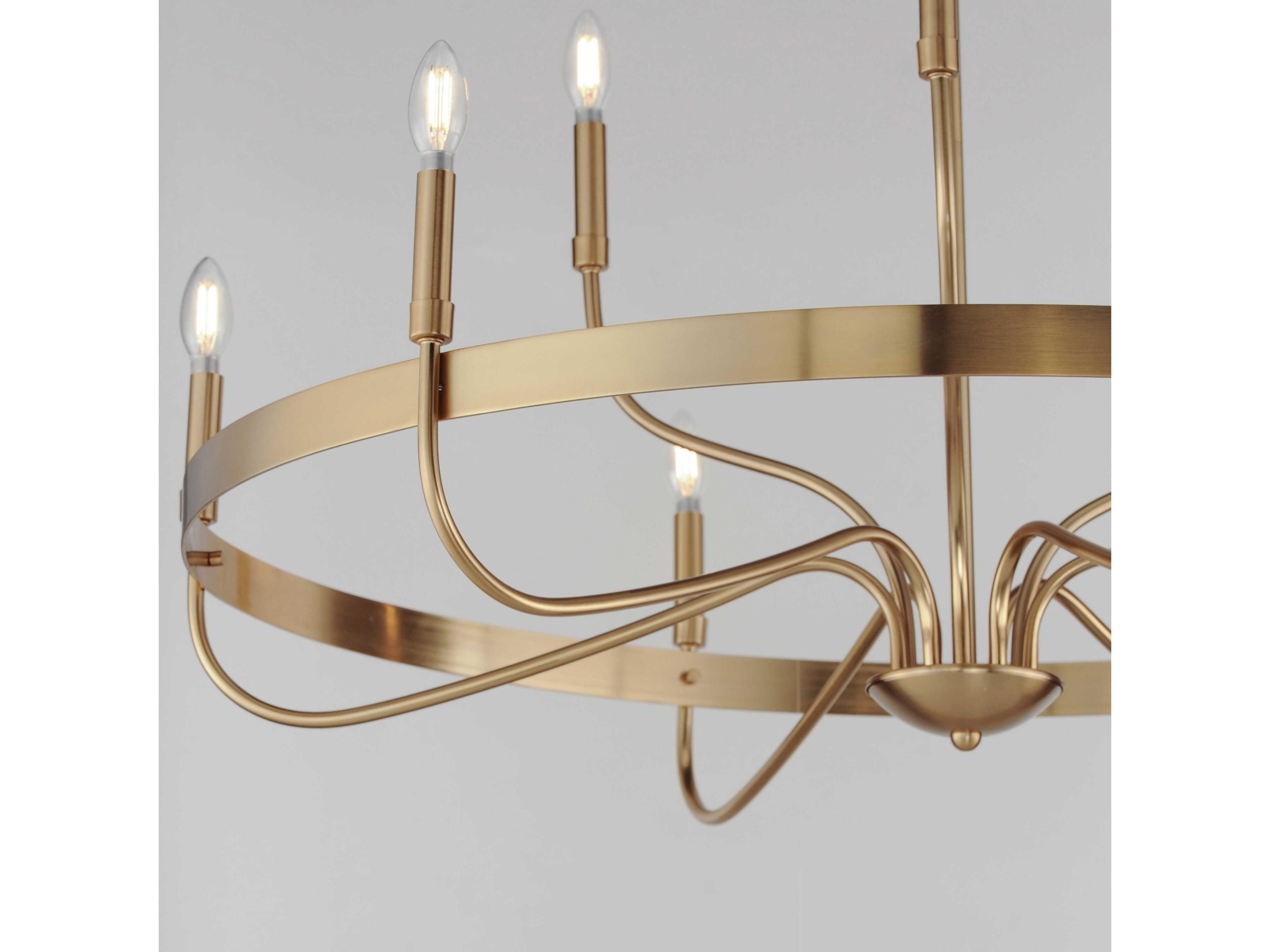 Maxim Lighting Frankie 9-Light Heritage Brass Candelabra Chandelier