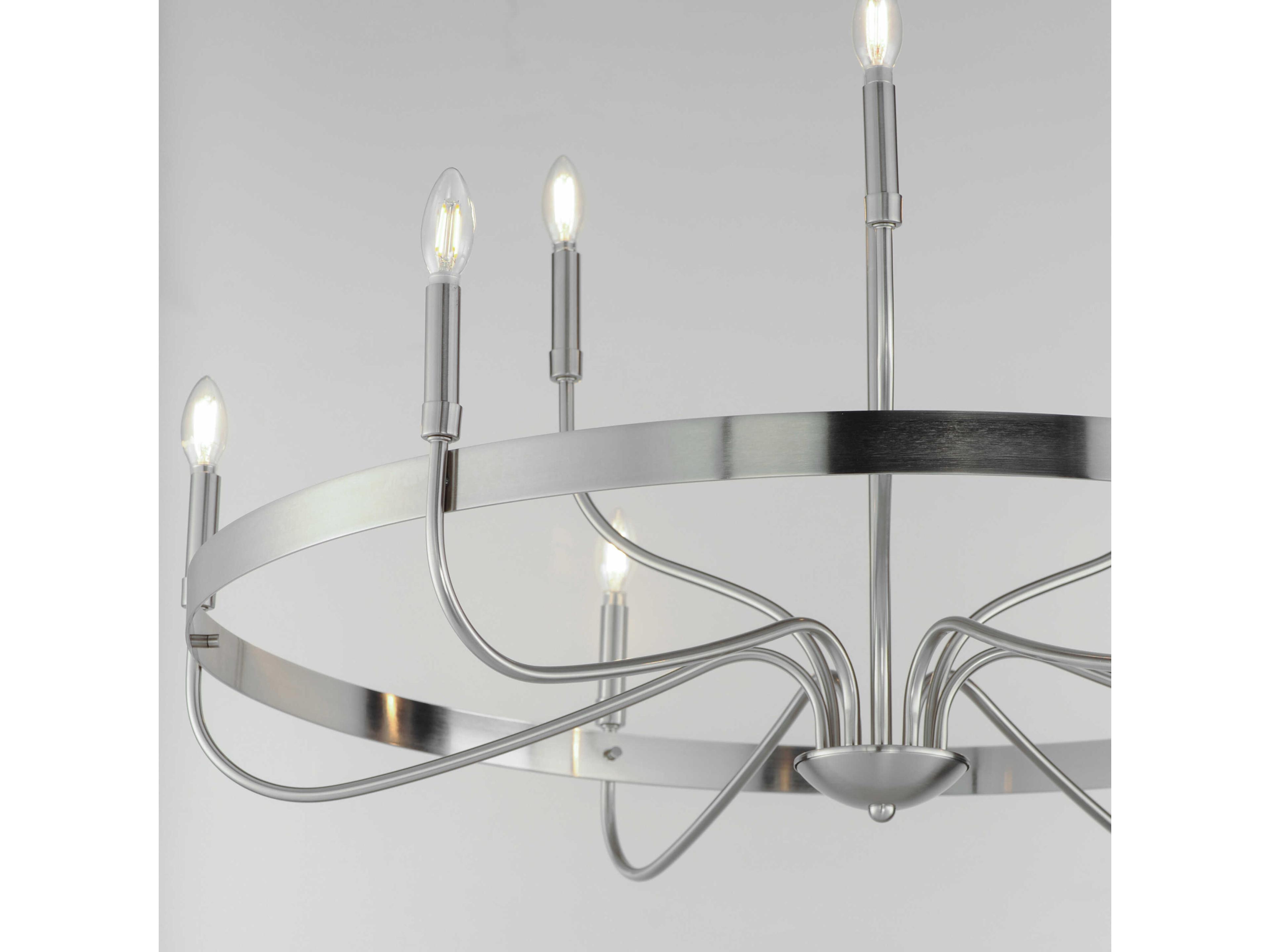 Maxim Lighting Frankie 9-Light Satin Nickel Candelabra Chandelier