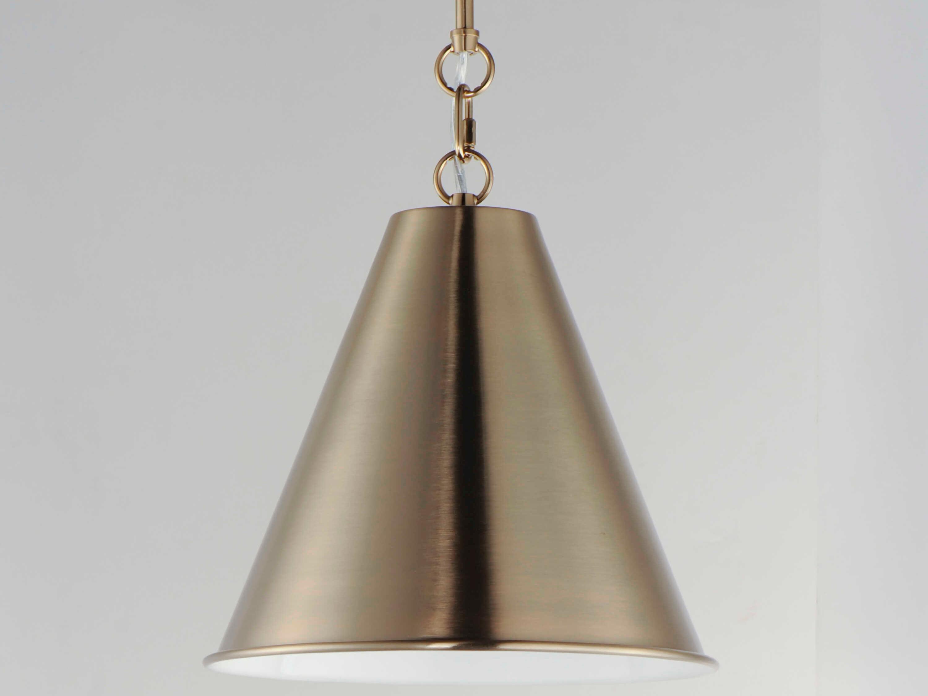 Maxim Lighting Veritas 1-Light Heritage Brass Mini Pendant