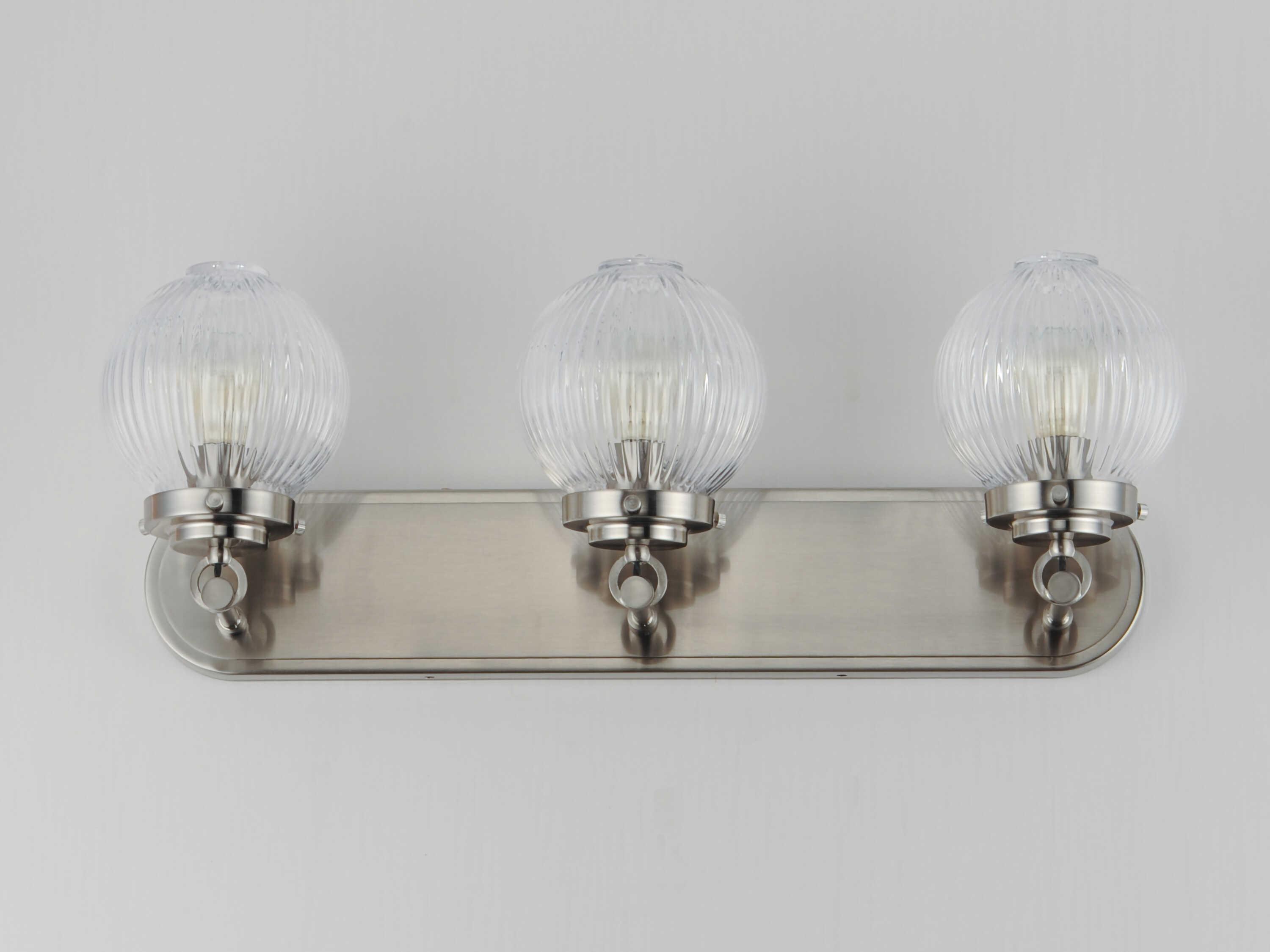 Maxim Lighting Kasbah 3-Light Satin Nickel Vanity Light