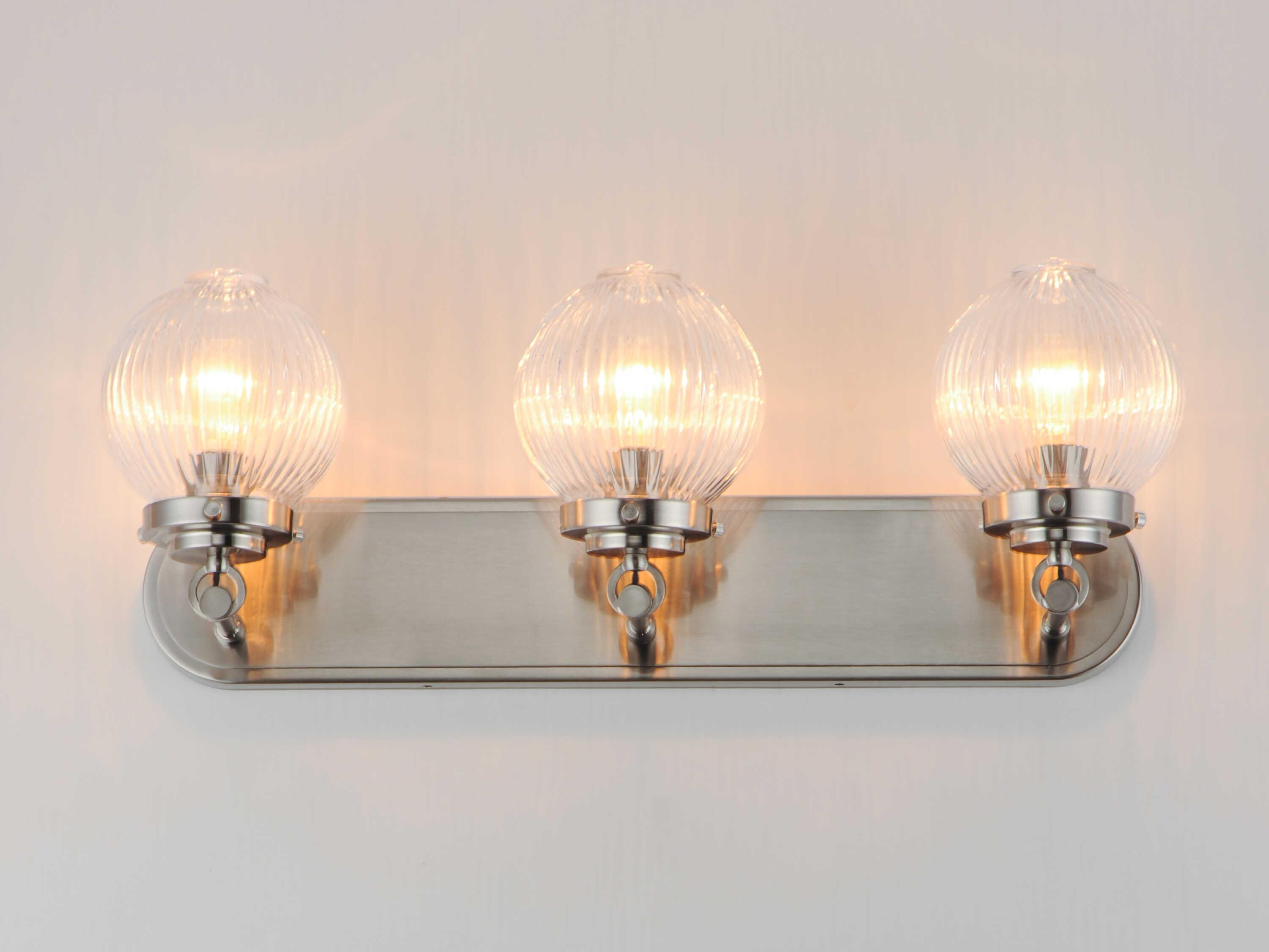 Maxim Lighting Kasbah 3-Light Satin Nickel Vanity Light