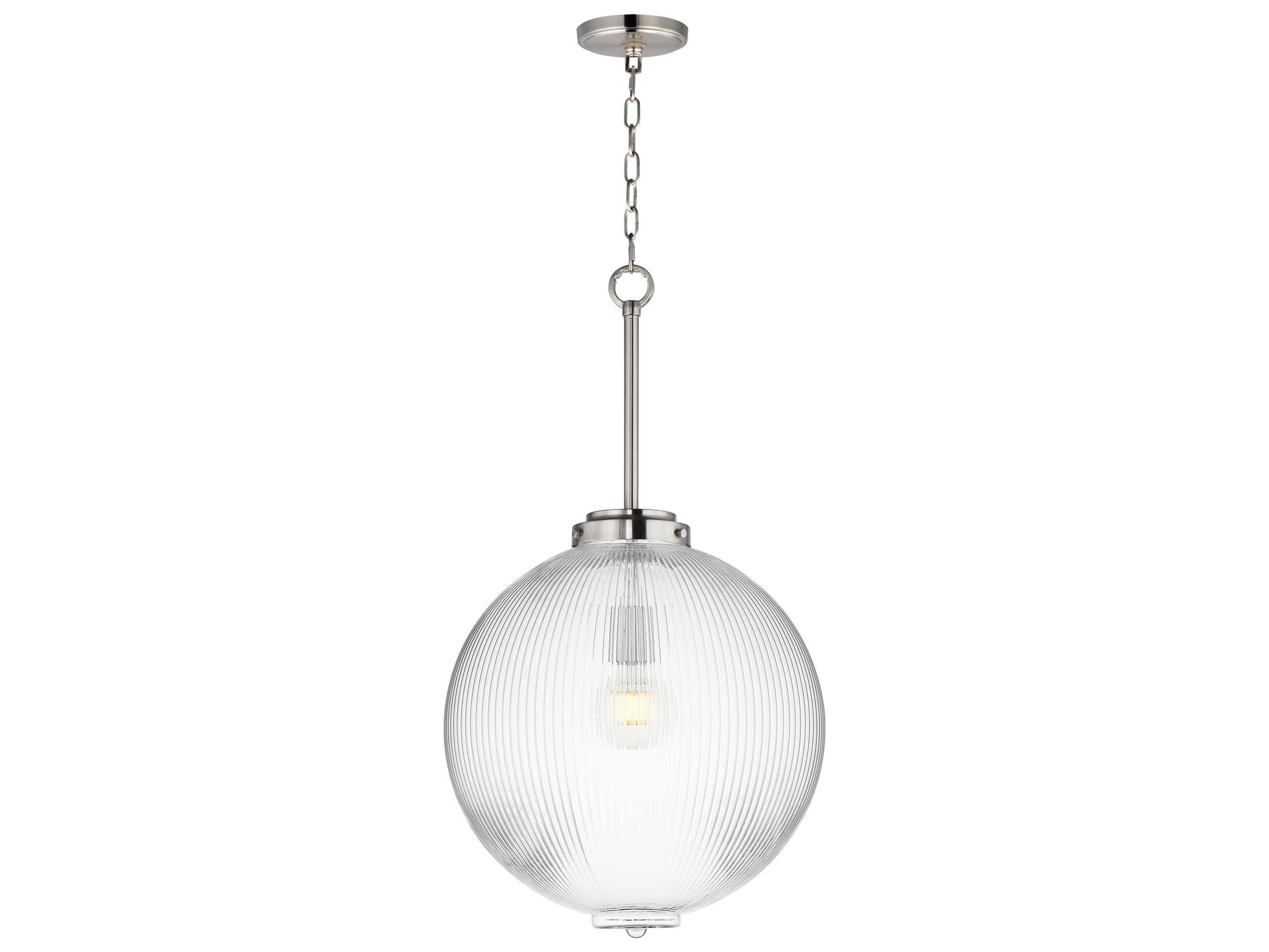 Maxim Lighting Kasbah 1-Light Satin Nickel Globe Pendant