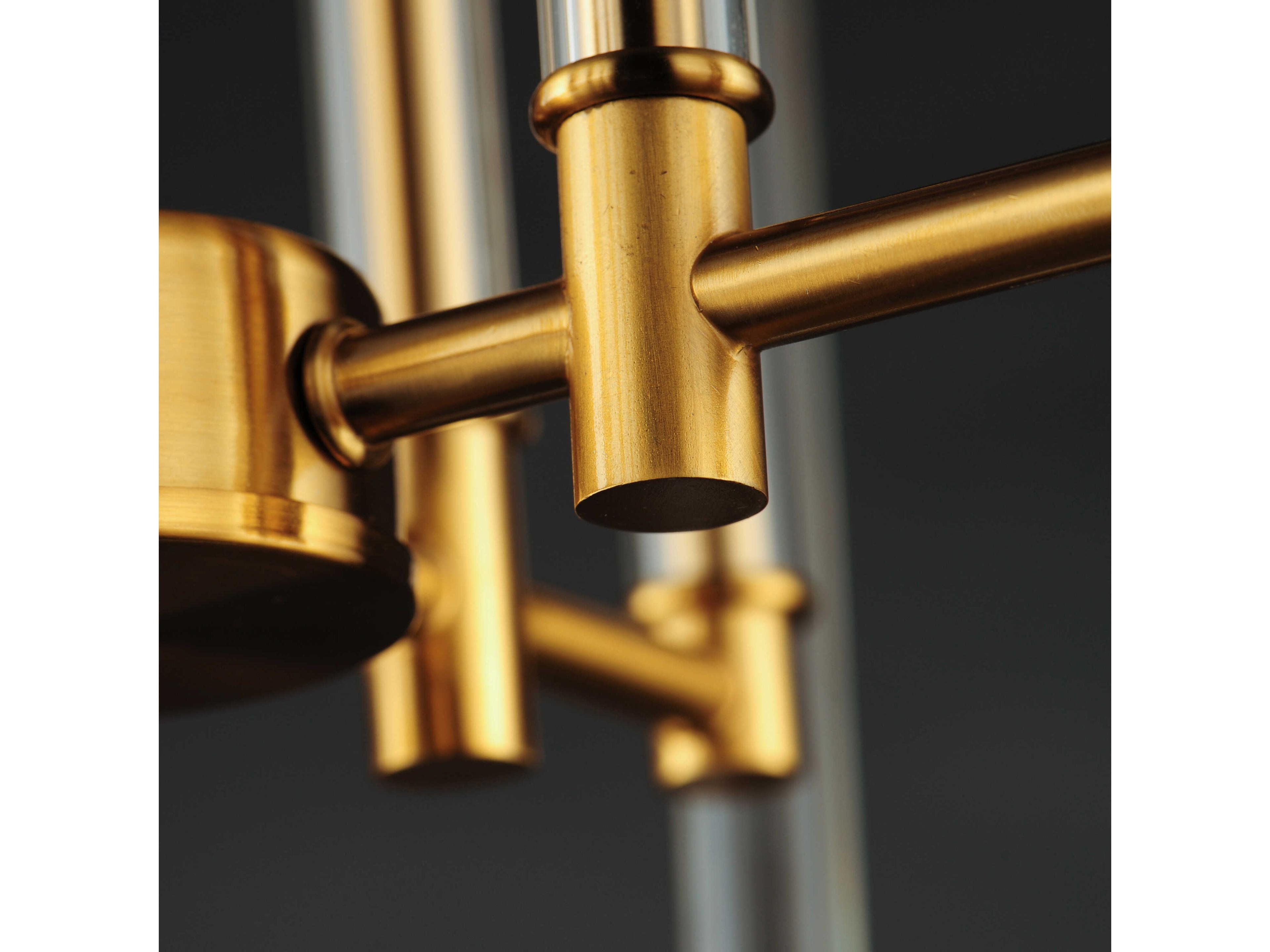 Maxim Lighting Lucent 8-Light Heritage Brass Glass Candelabra Chandelier