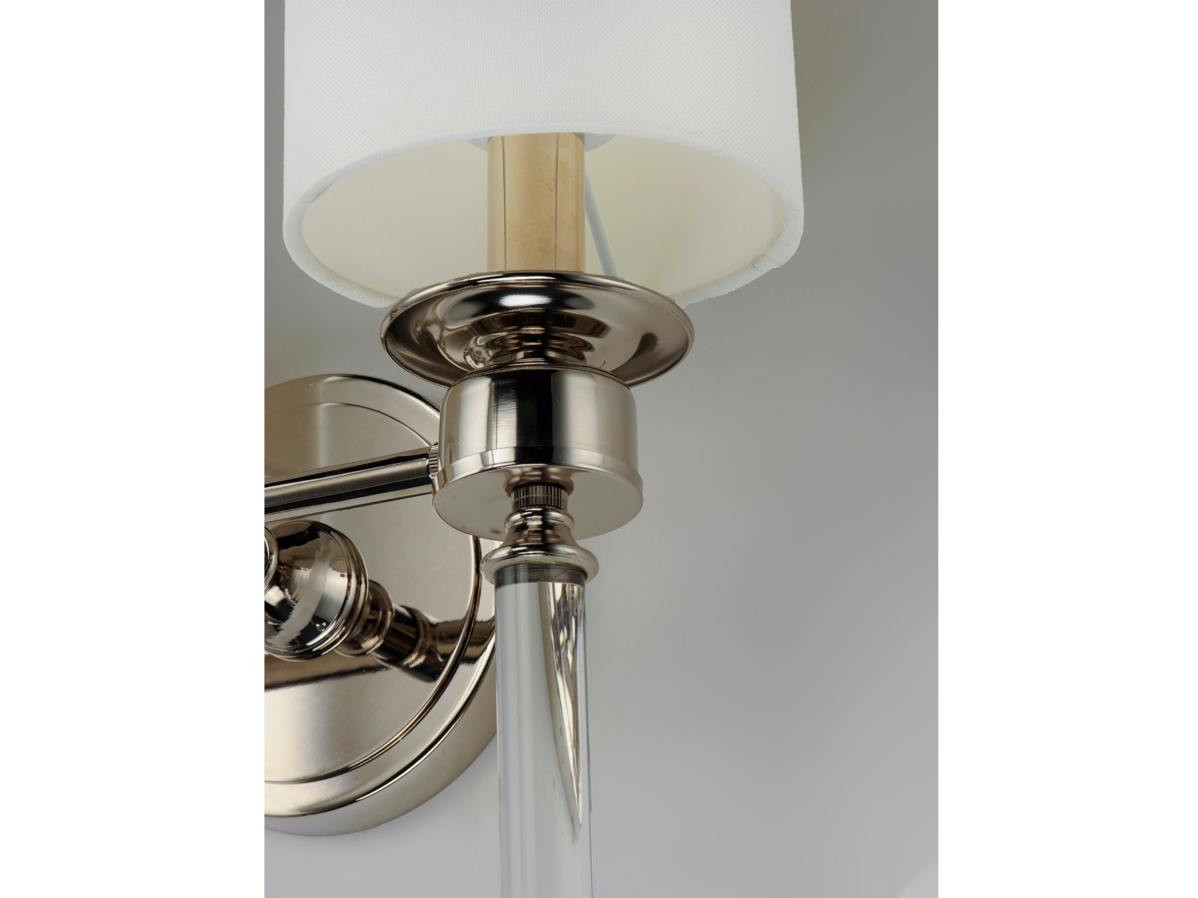 Maxim Lighting Lucent 2-Light Polished Nickel Glass Wall Sconce