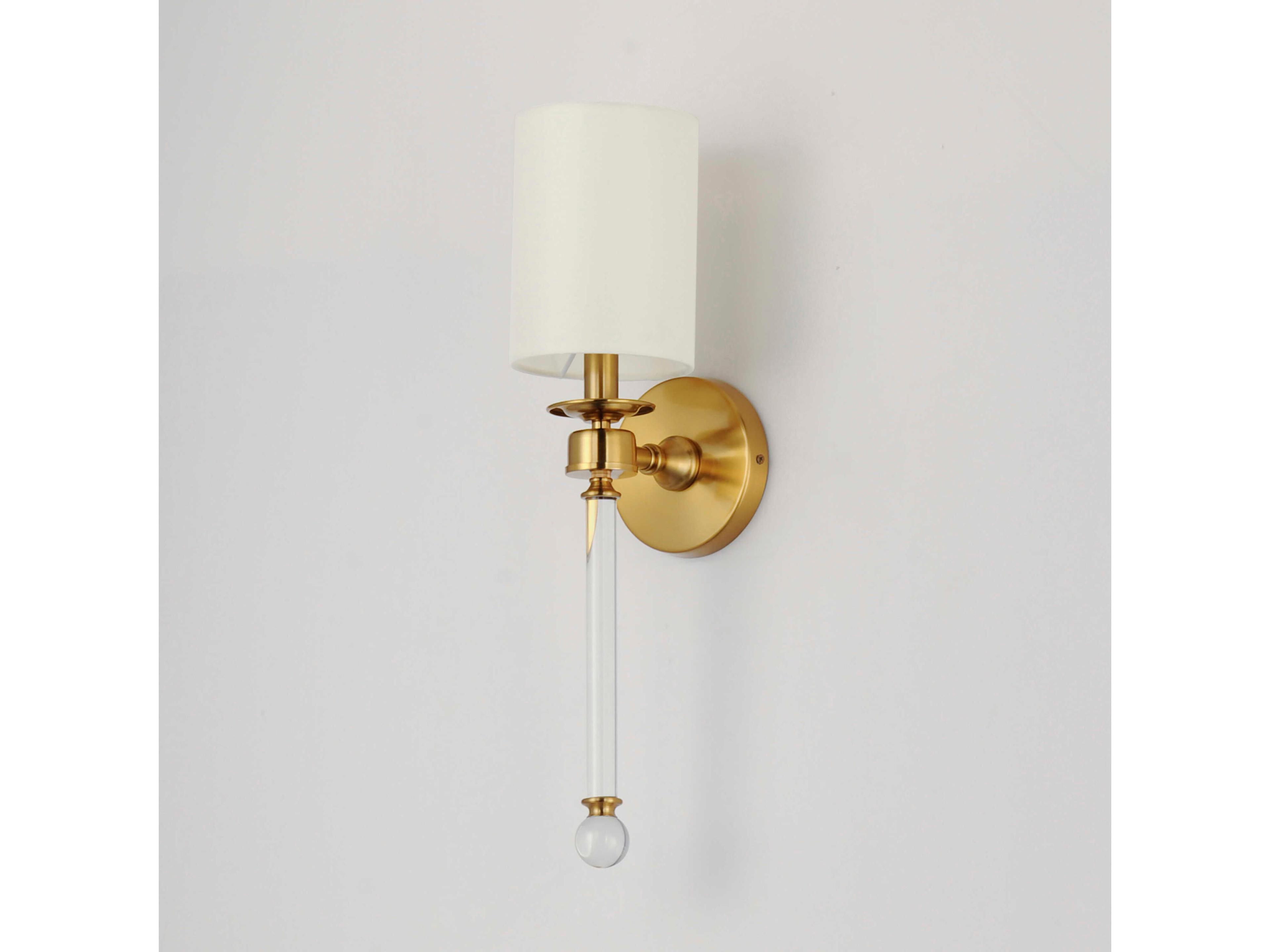 Maxim Lighting Lucent 1-Light Heritage Brass Glass Wall Sconce