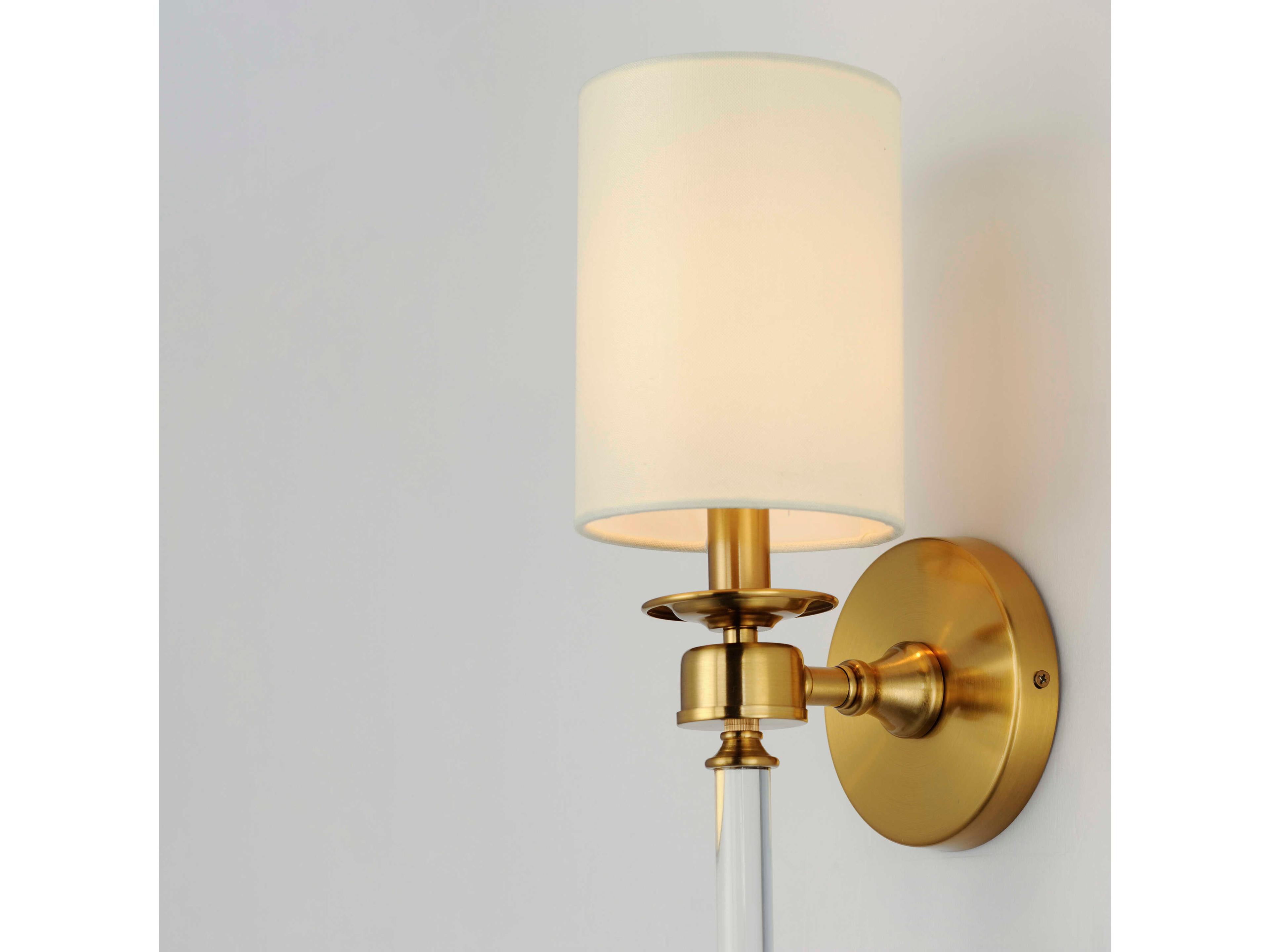 Maxim Lighting Lucent 1-Light Heritage Brass Glass Wall Sconce