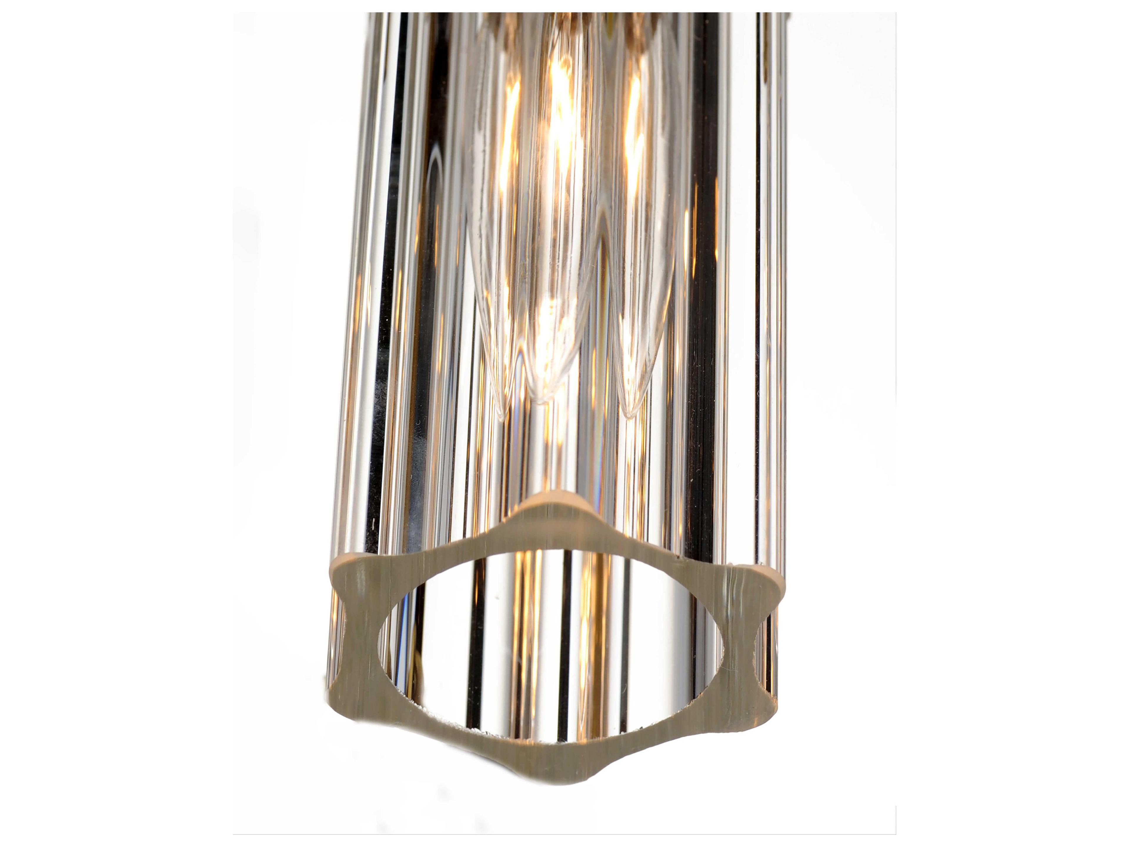 Maxim Lighting Flambeau 1-Light Black Antique Brass Glass Cylinder Mini Pendant