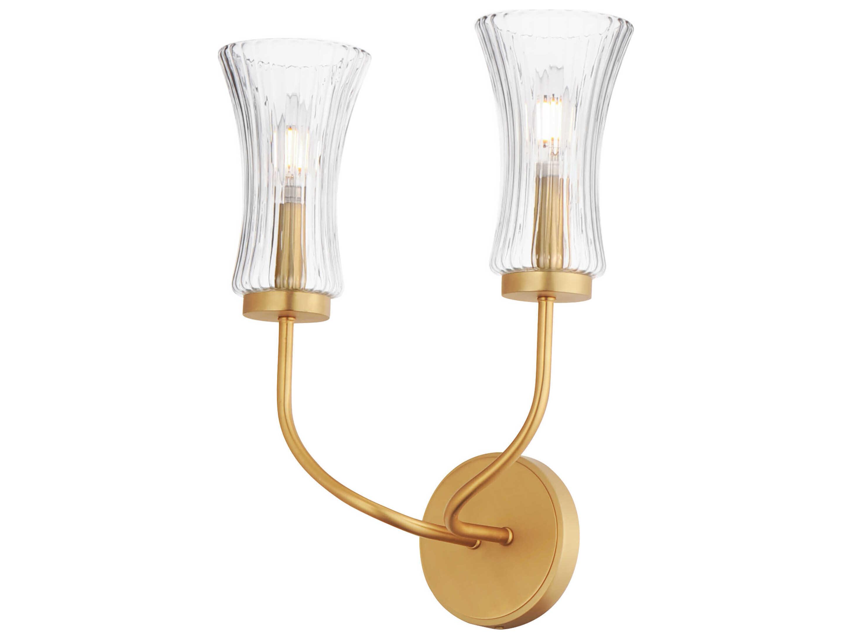 Maxim Lighting Camelot 2-Light Natural Aged Brass Wall Sconce