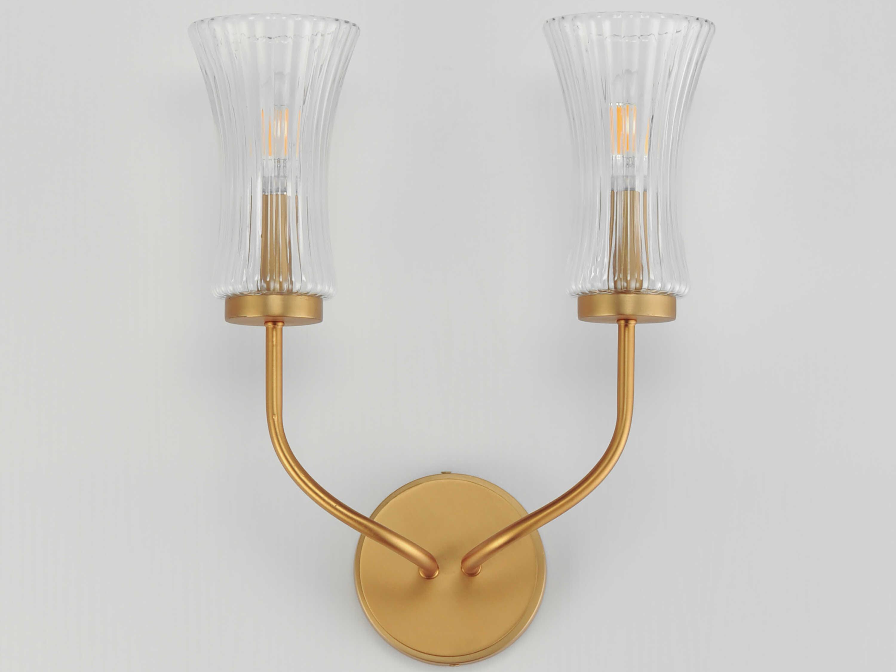 Maxim Lighting Camelot 2-Light Natural Aged Brass Wall Sconce