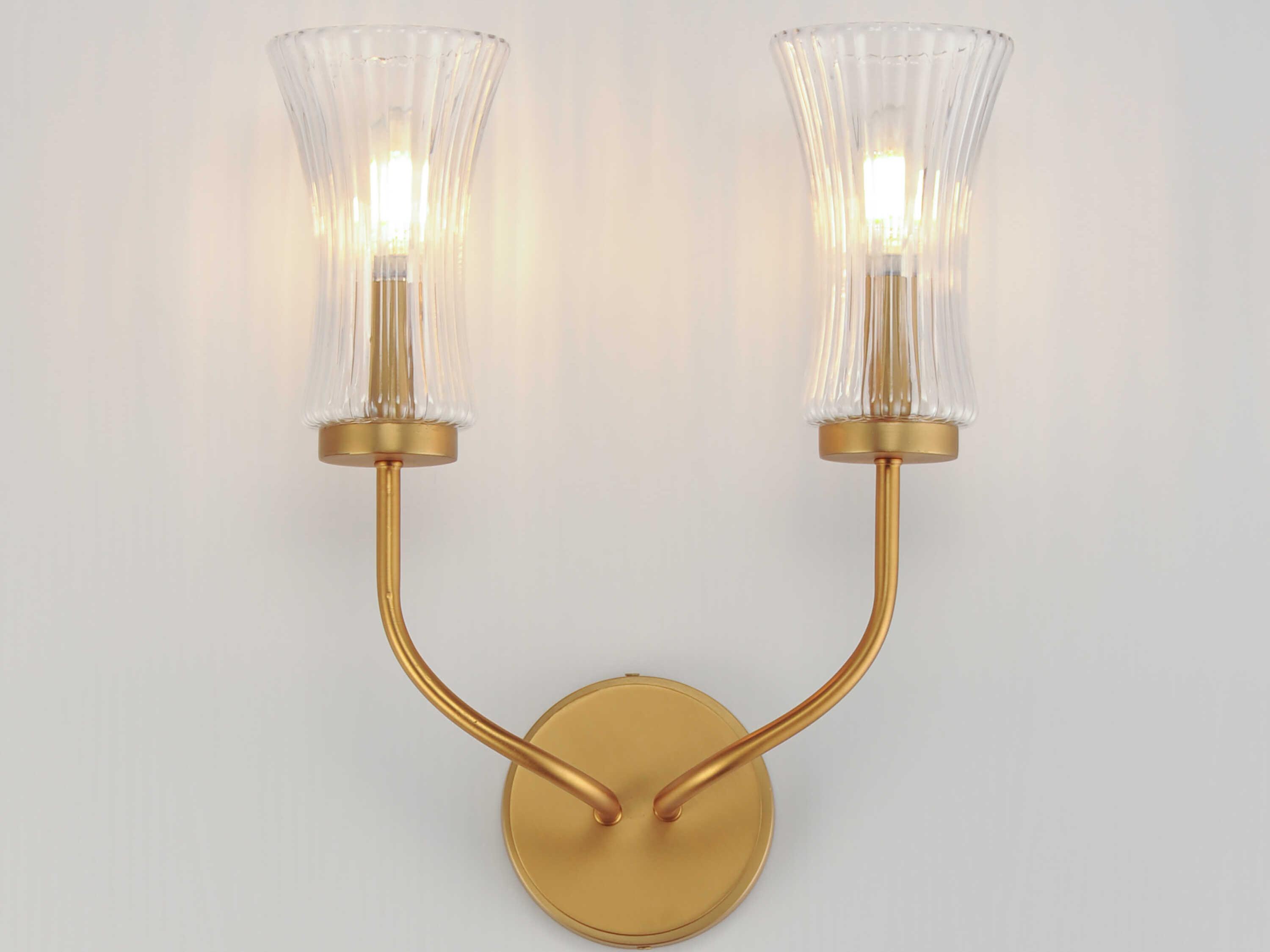 Maxim Lighting Camelot 2-Light Natural Aged Brass Wall Sconce