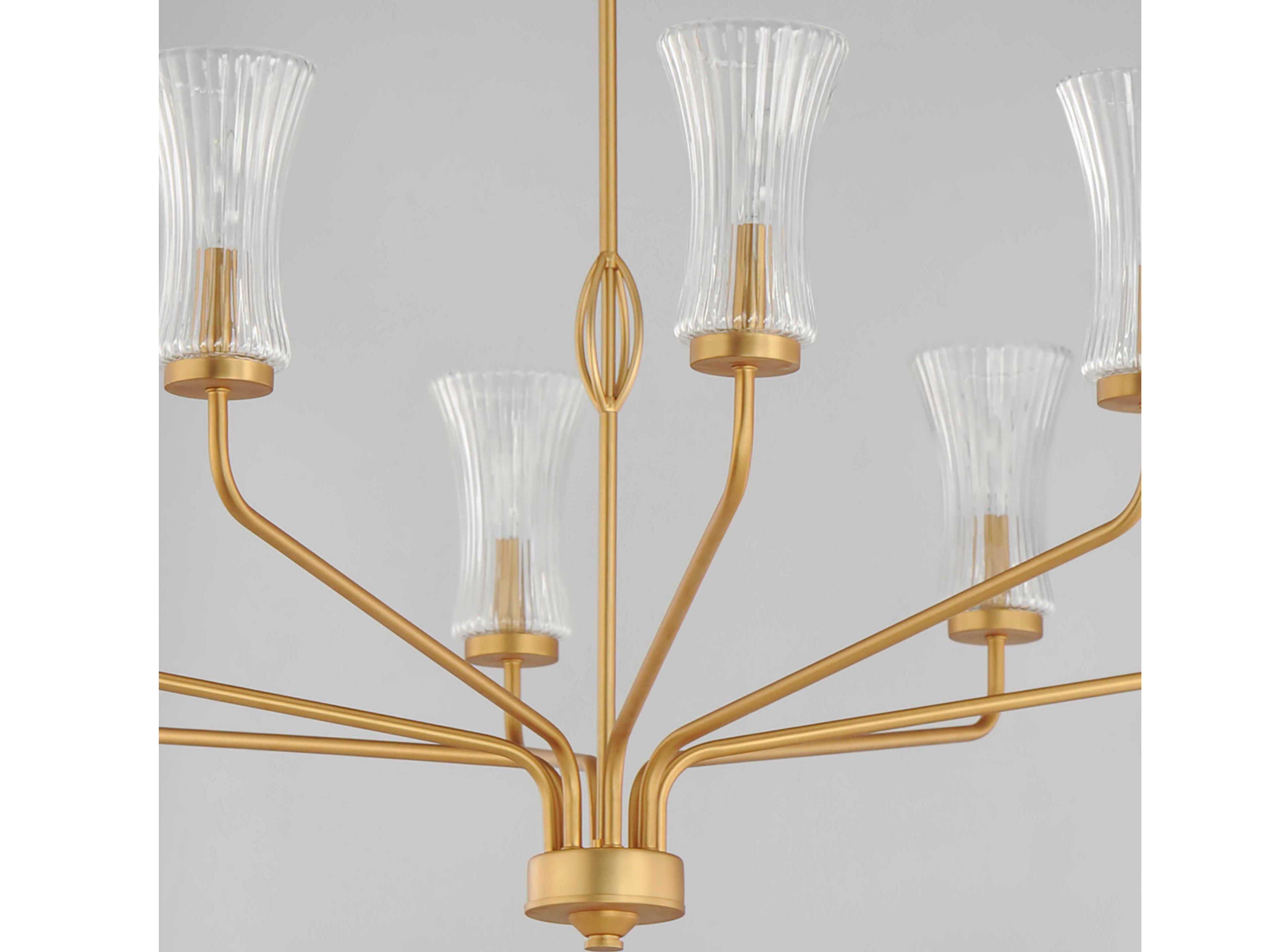 Maxim Lighting Camelot 8-Light Natural Aged Brass Candelabra Chandelier