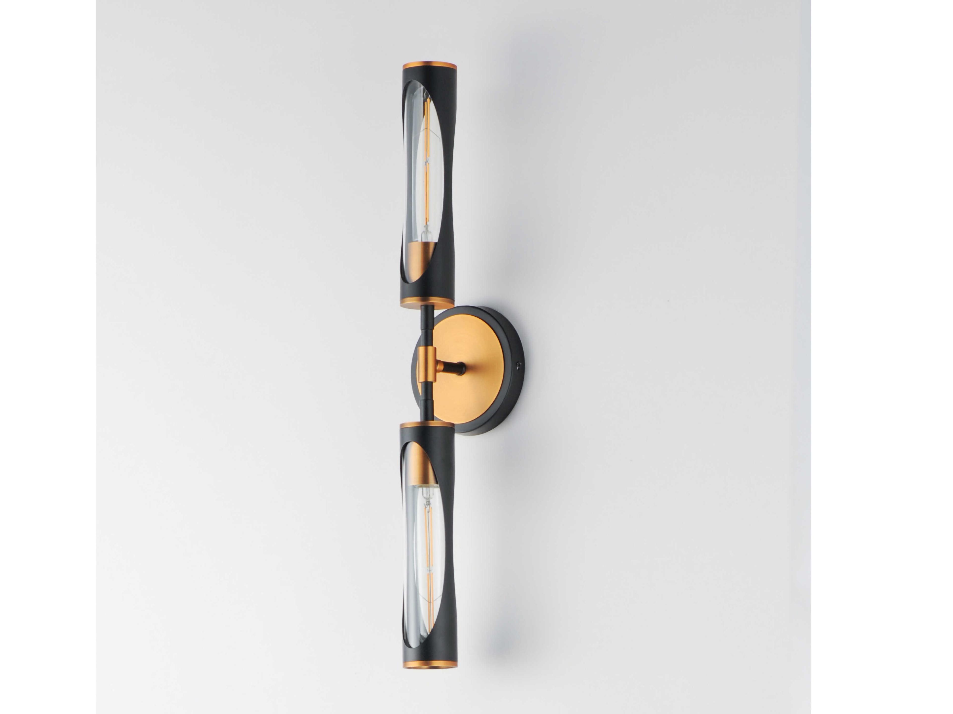 Maxim Lighting Regent 2-Light Black Antique Brass Vanity Light