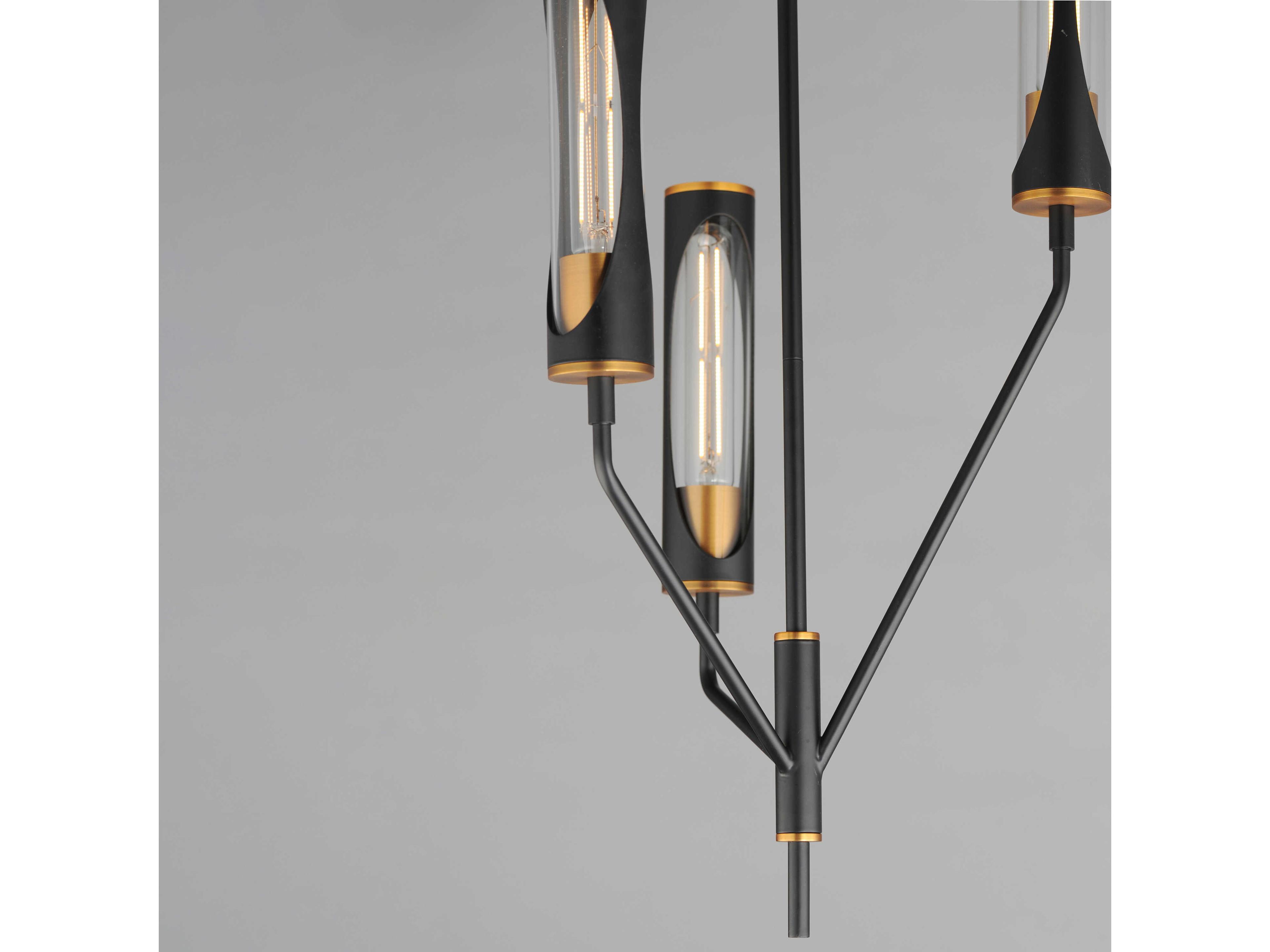 Maxim Lighting Regent 3-Light Black Antique Brass Cylinder Pendant