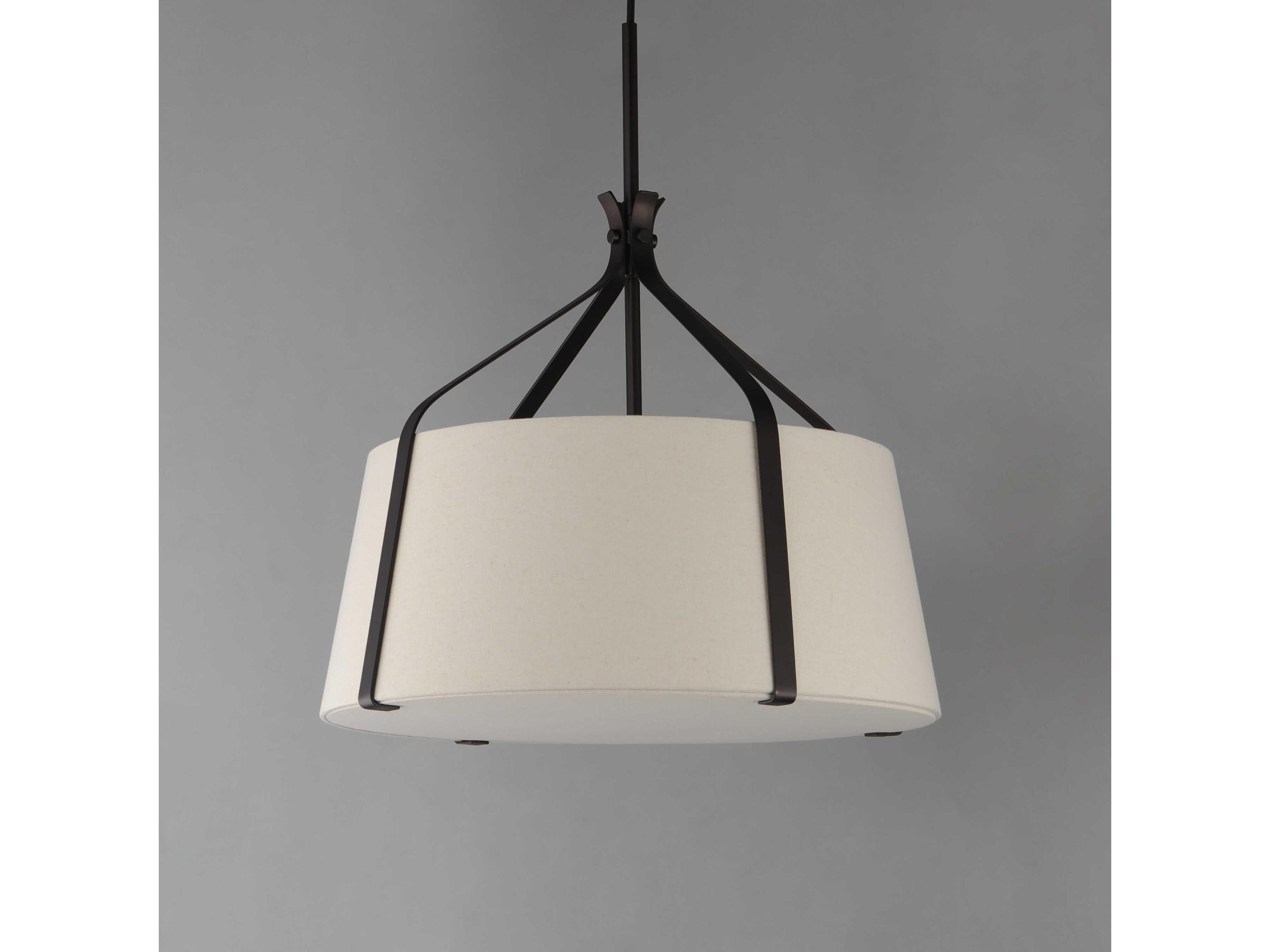 Maxim Lighting Bandera 3-Light Dark Bronze Drum Pendant