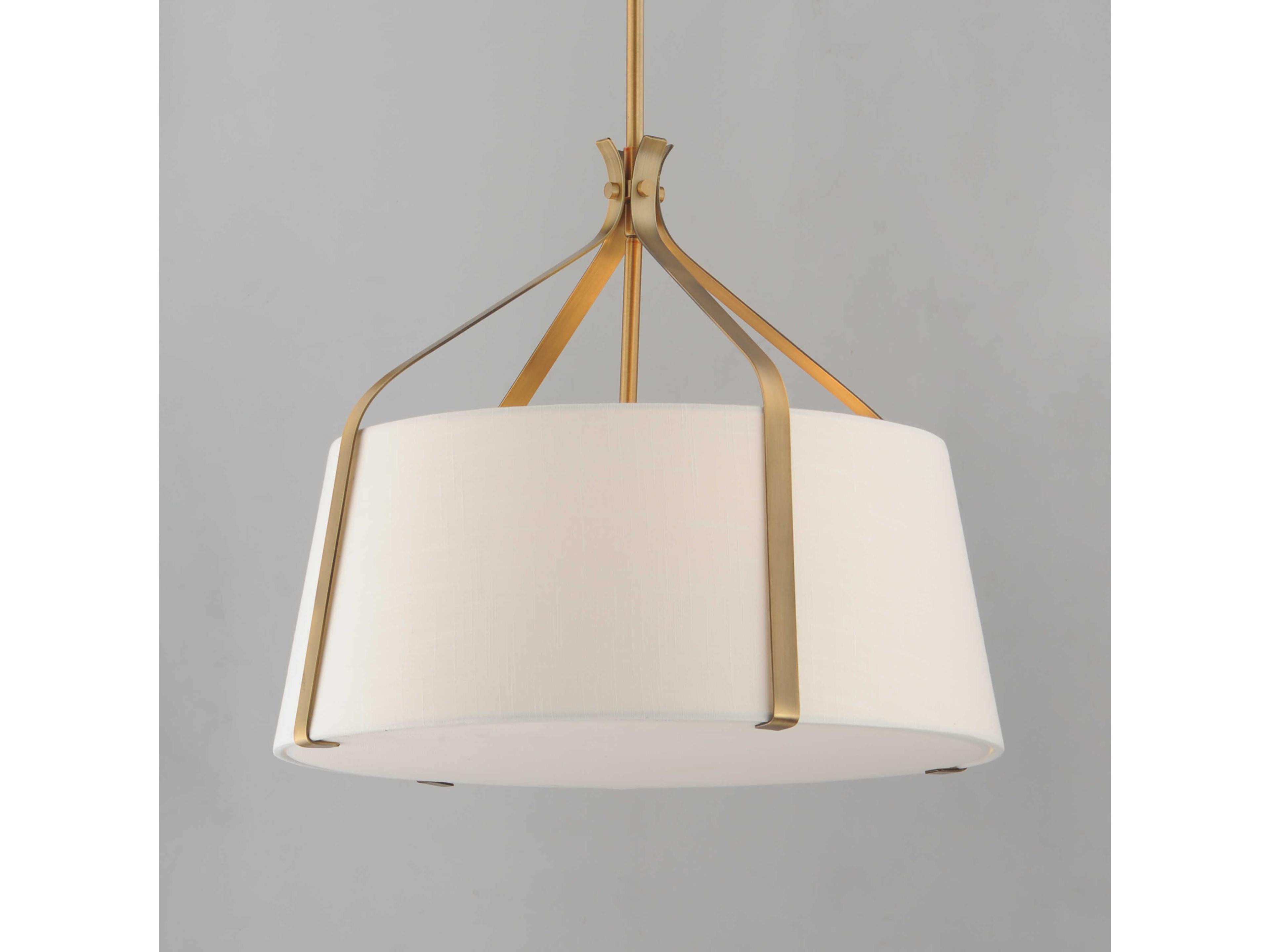 Maxim Lighting Bandera 3-Light Natural Aged Brass Drum Pendant