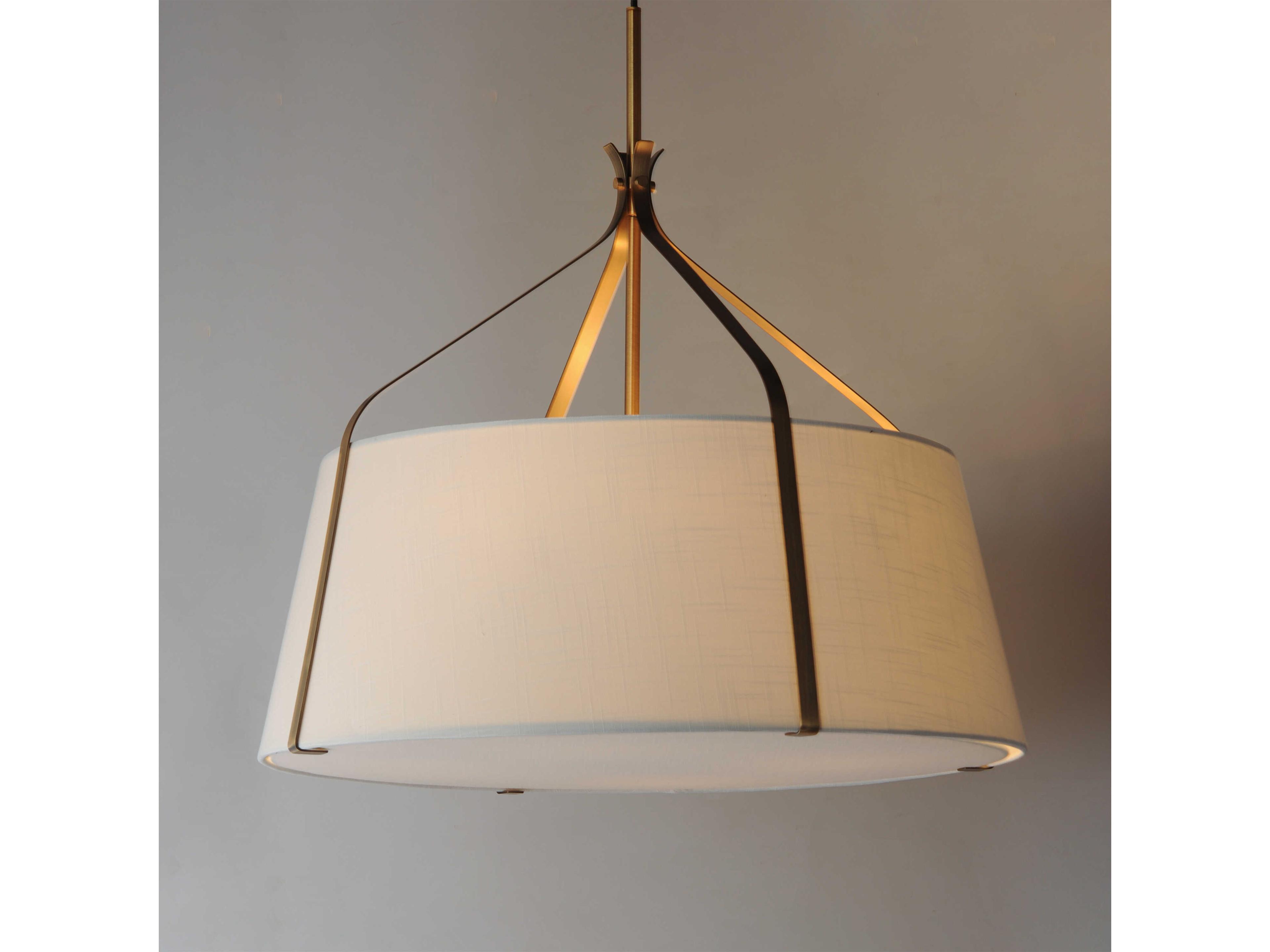 Maxim Lighting Bandera 4-Light Natural Aged Brass Drum Pendant