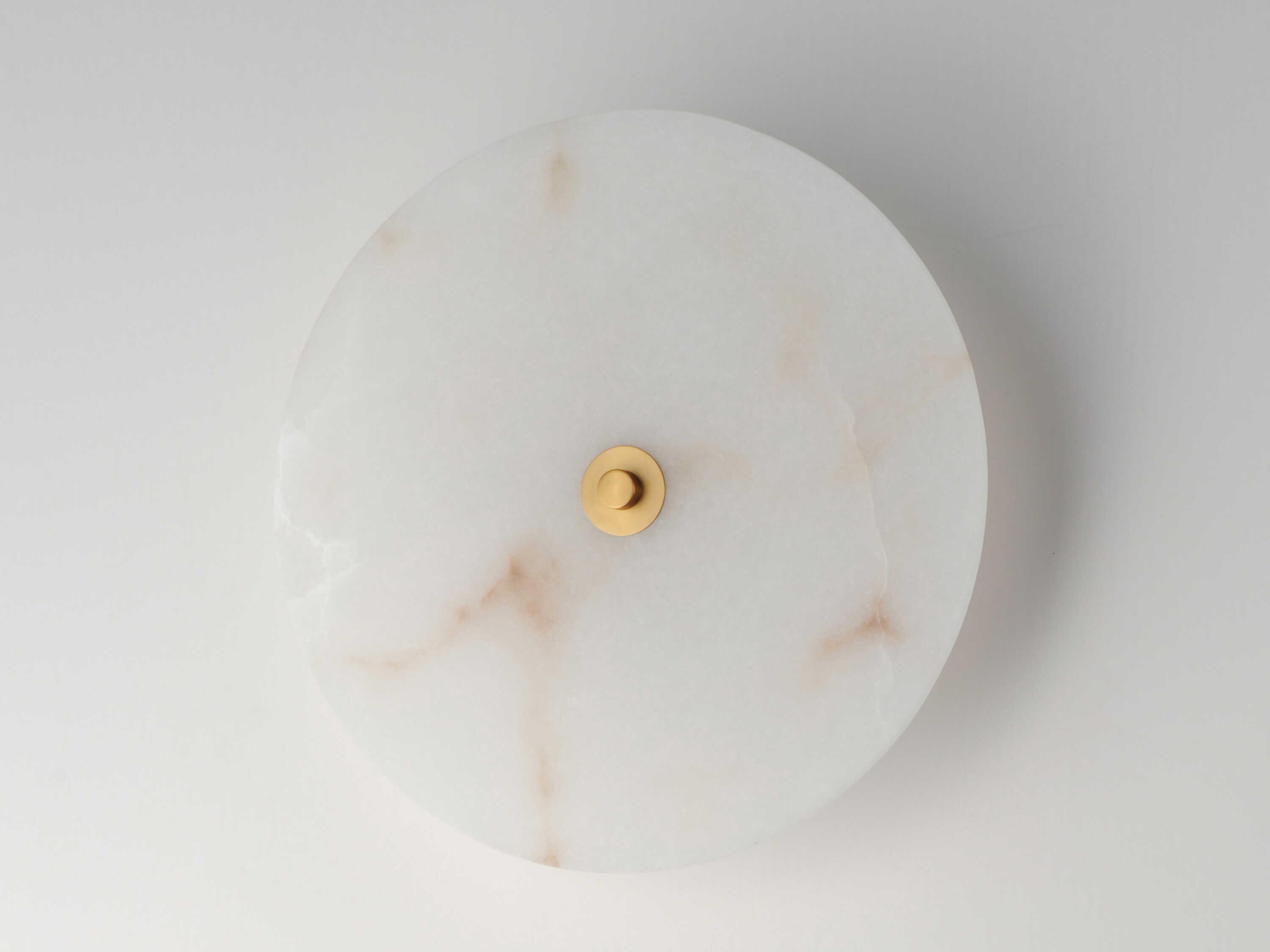 Maxim Lighting Quarry 1-Light Natural Aged Brass Round Flush Mount