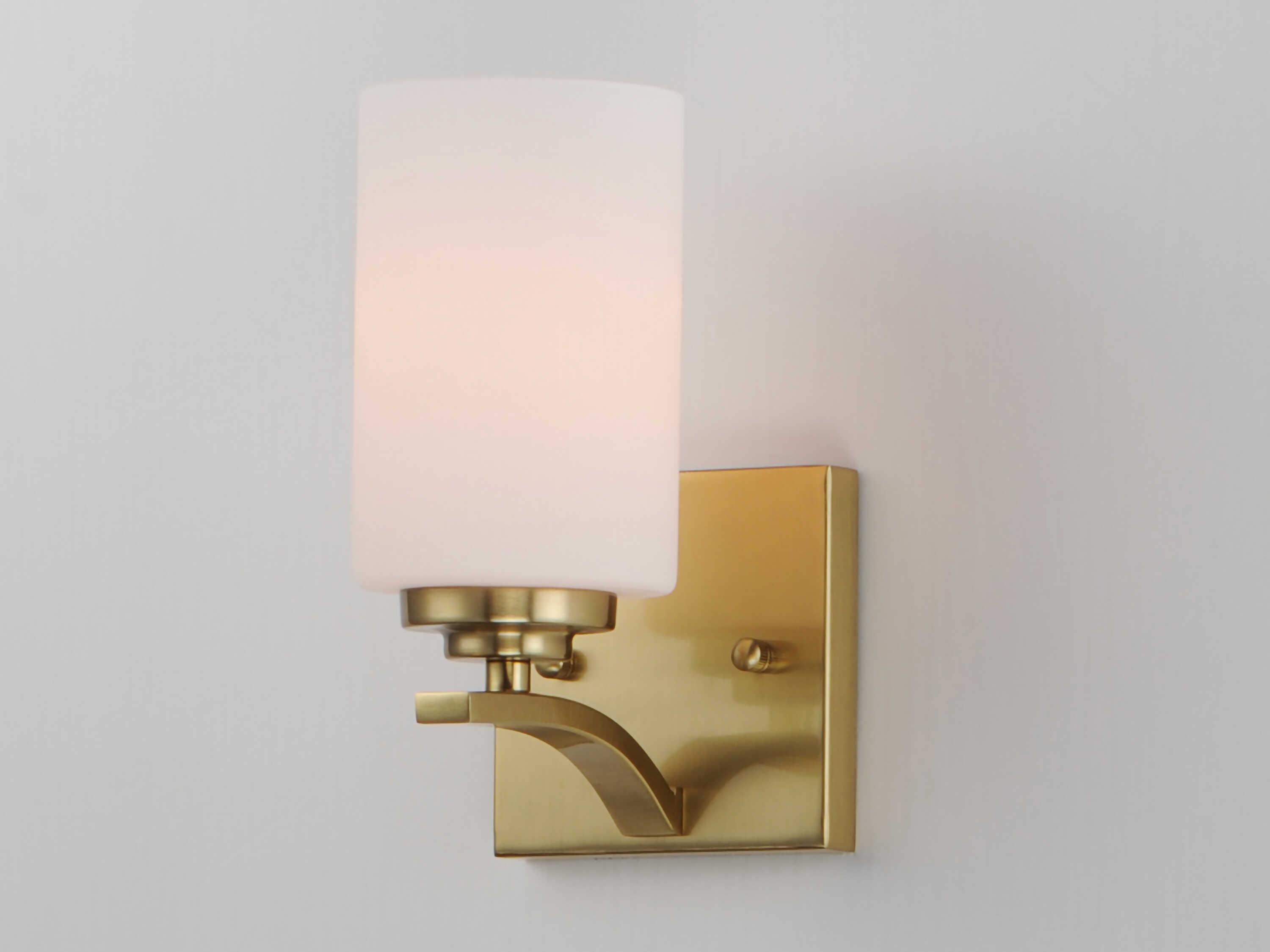Maxim Lighting Deven 1-Light Satin Brass Glass Wall Sconce
