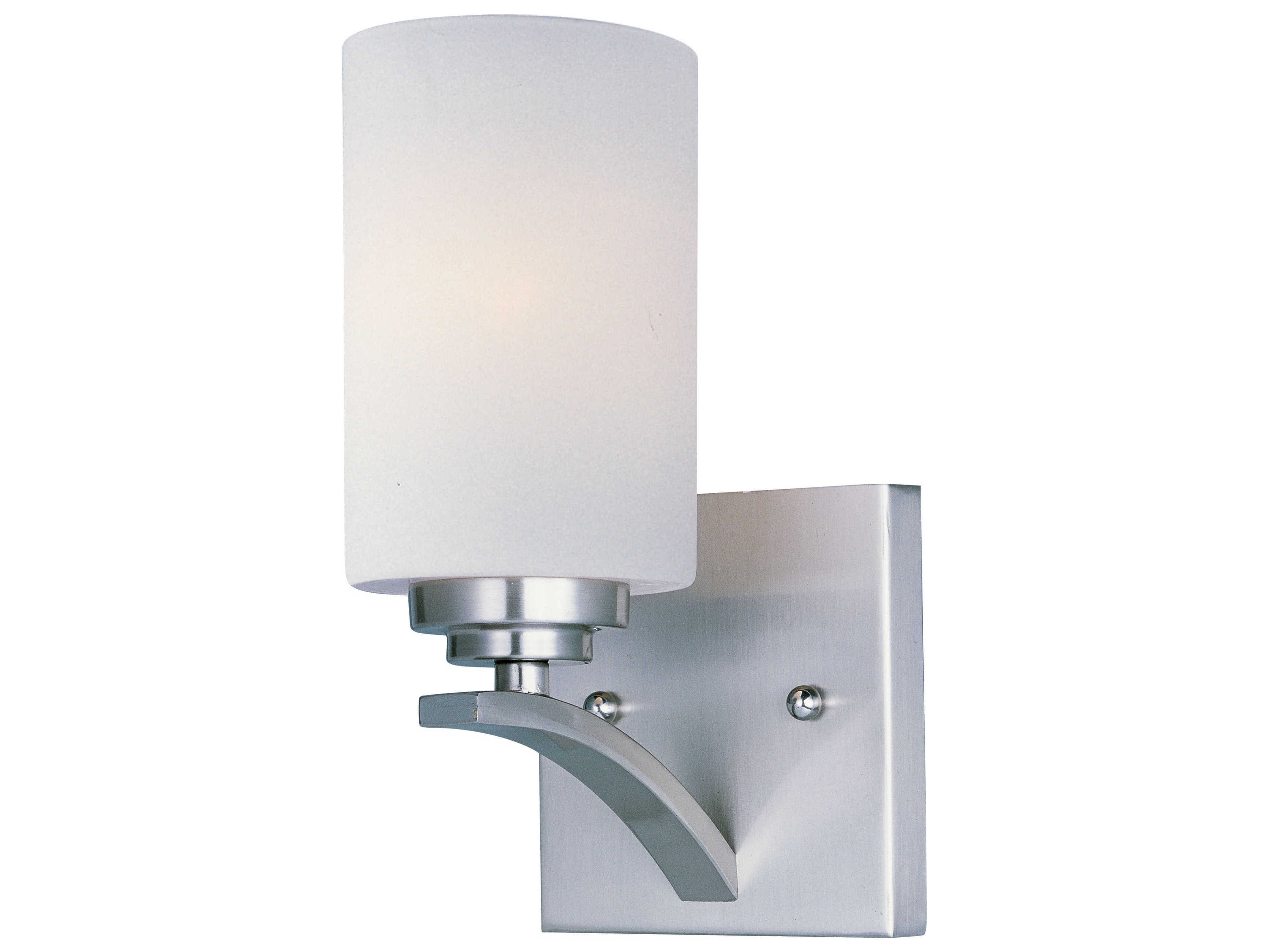 Maxim Lighting Deven 1-Light Satin Nickel Glass Wall Sconce