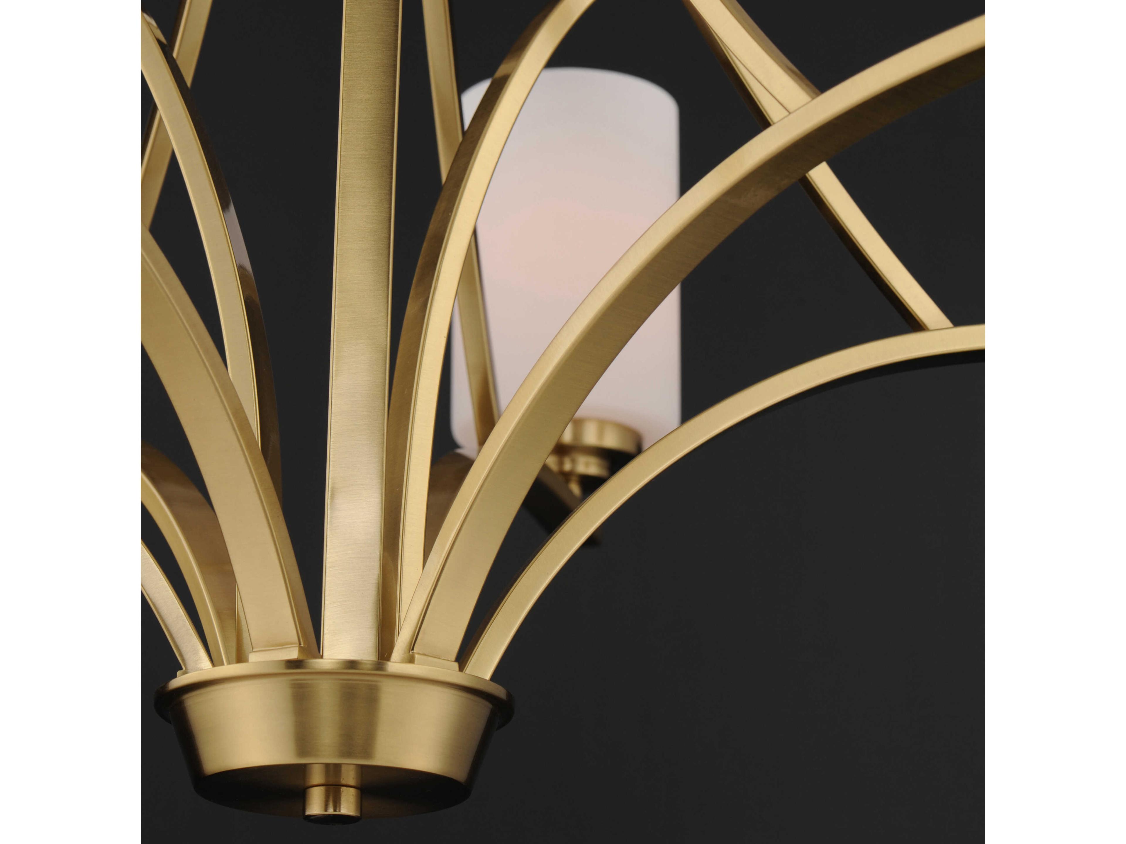 Maxim Lighting Deven 9-Light Satin Brass Glass Cylinder Chandelier