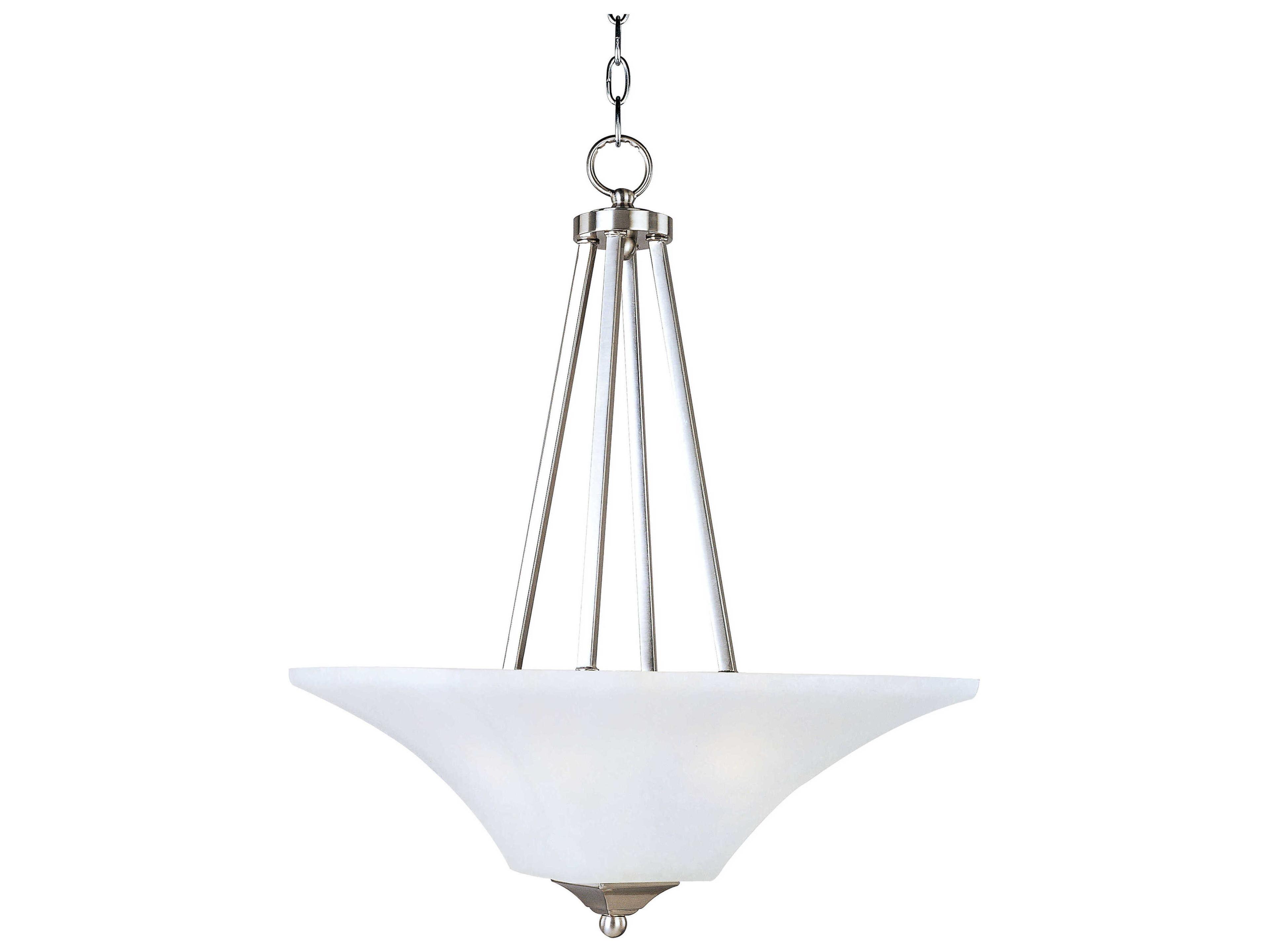 Maxim Lighting Aurora 2-Light Satin Nickel Glass Bell Pendant