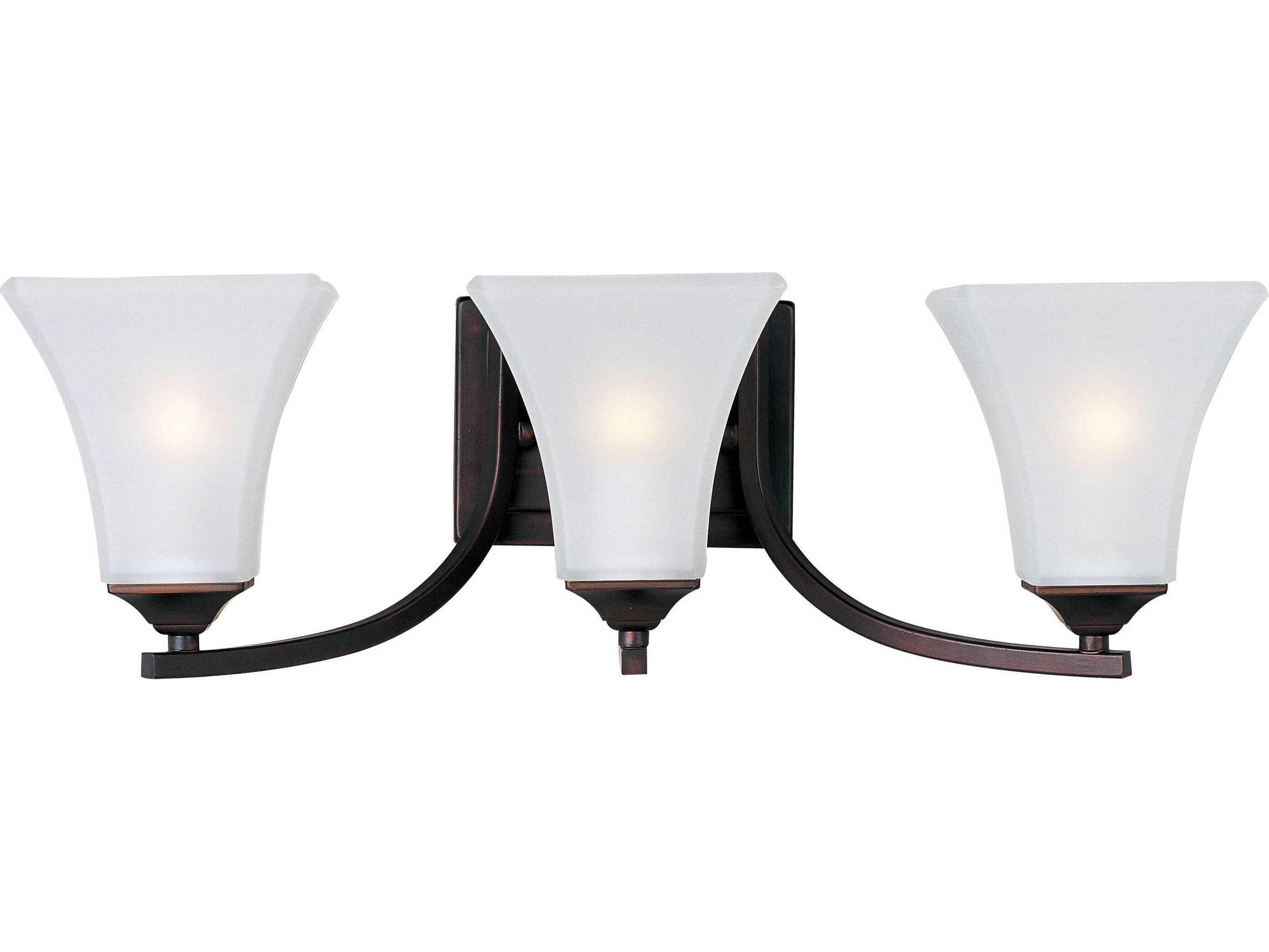 Maxim Lighting Aurora 3-Light Oil Rubbed Bronze Glass Vanity Light