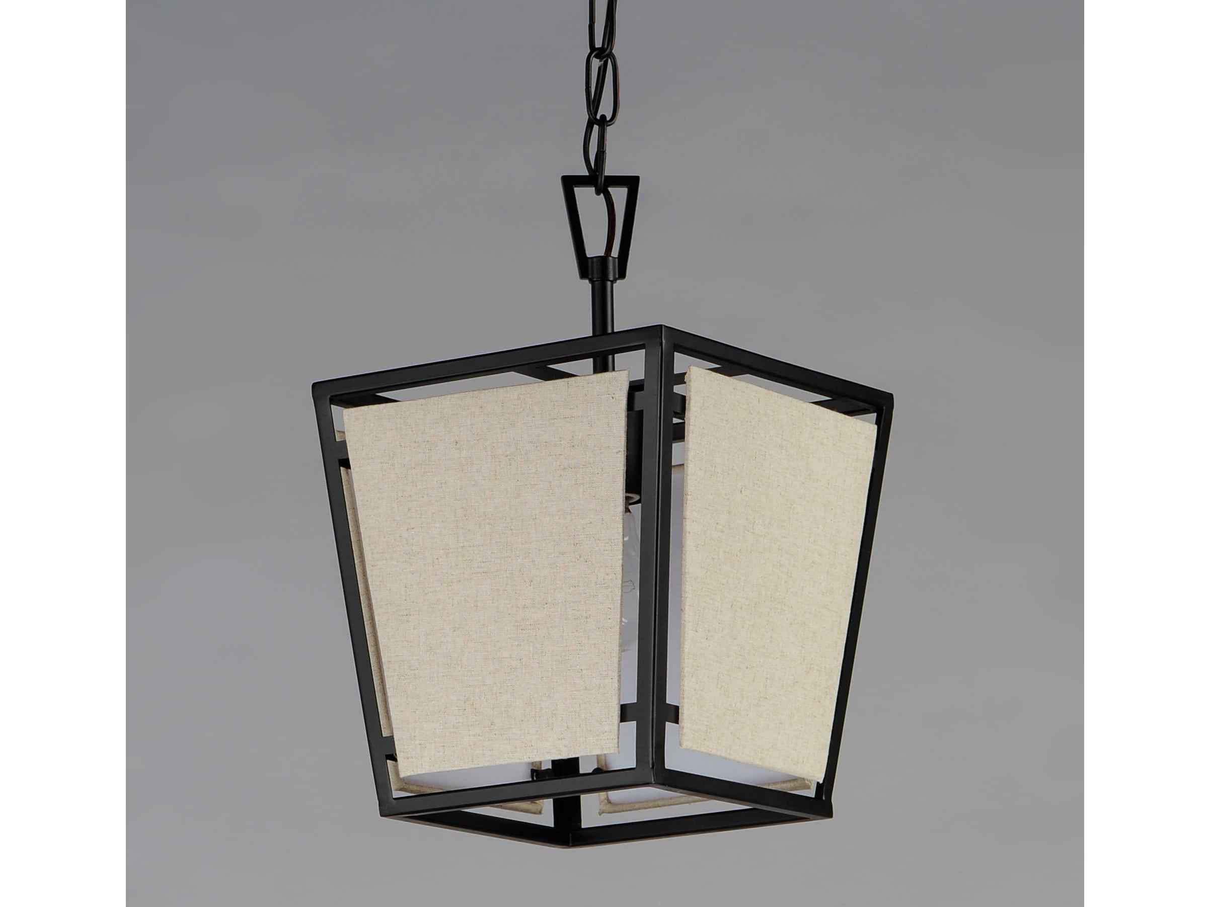 Maxim Lighting Montauk 1-Light Black Geometric Mini Pendant