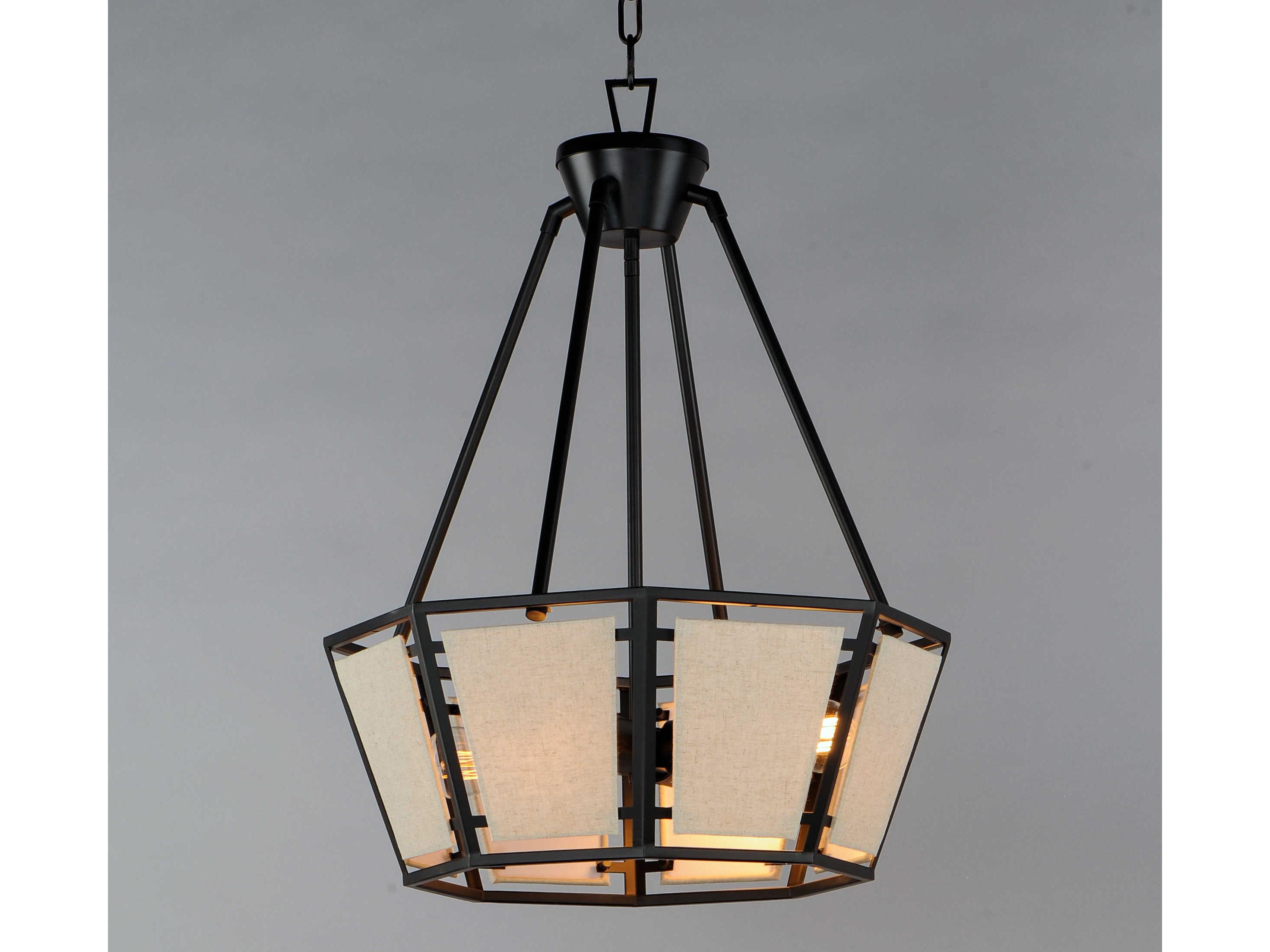 Maxim Lighting Montauk 4-Light Black Pendant
