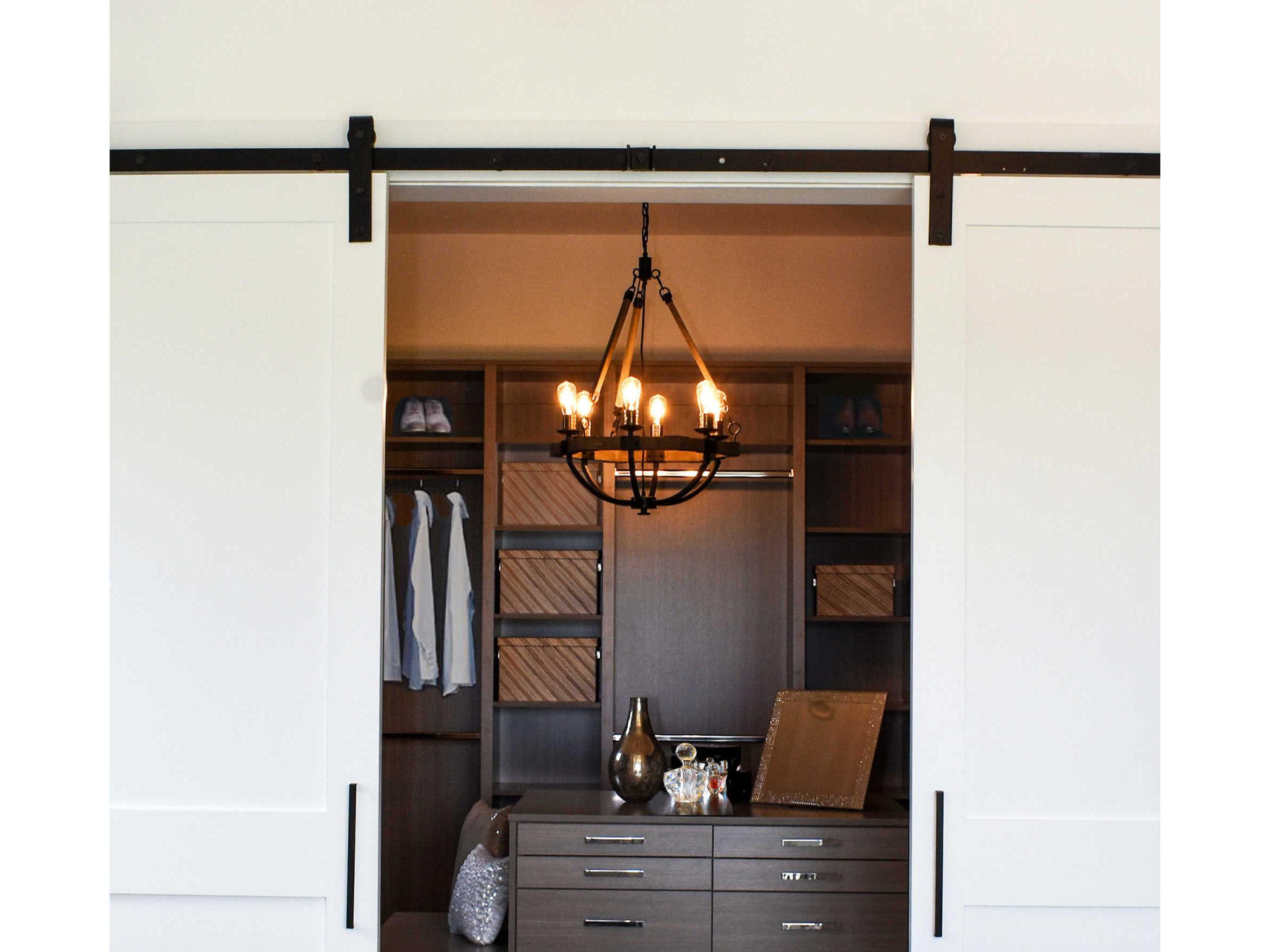 Maxim Lighting Lodge 6-Light Weathered Oak Bronze Wood Bowl Candelabra Geometric Chandelier