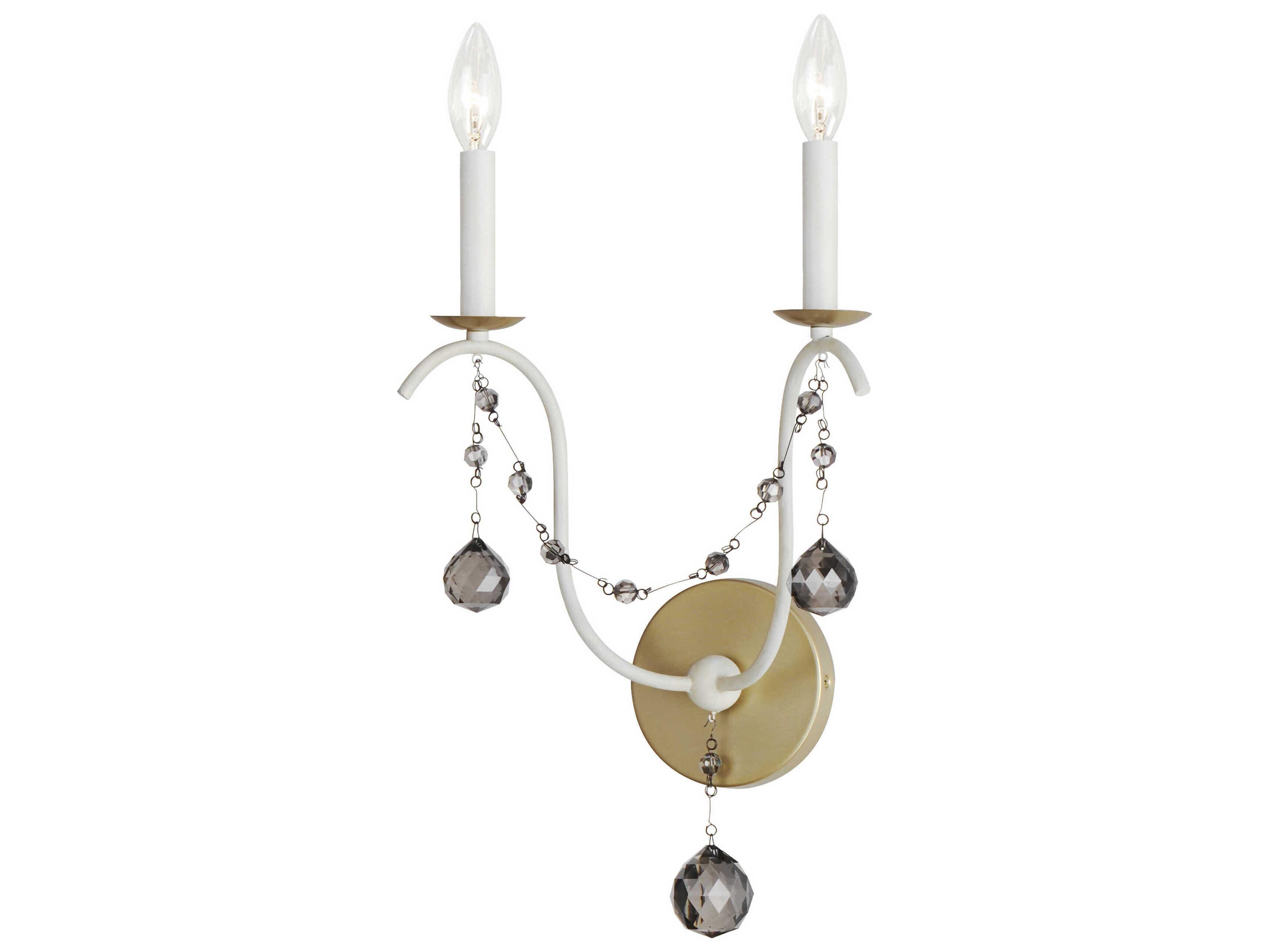 Maxim Lighting Formosa 2-Light Ecru Venetian Gold White Glass Wall Sconce